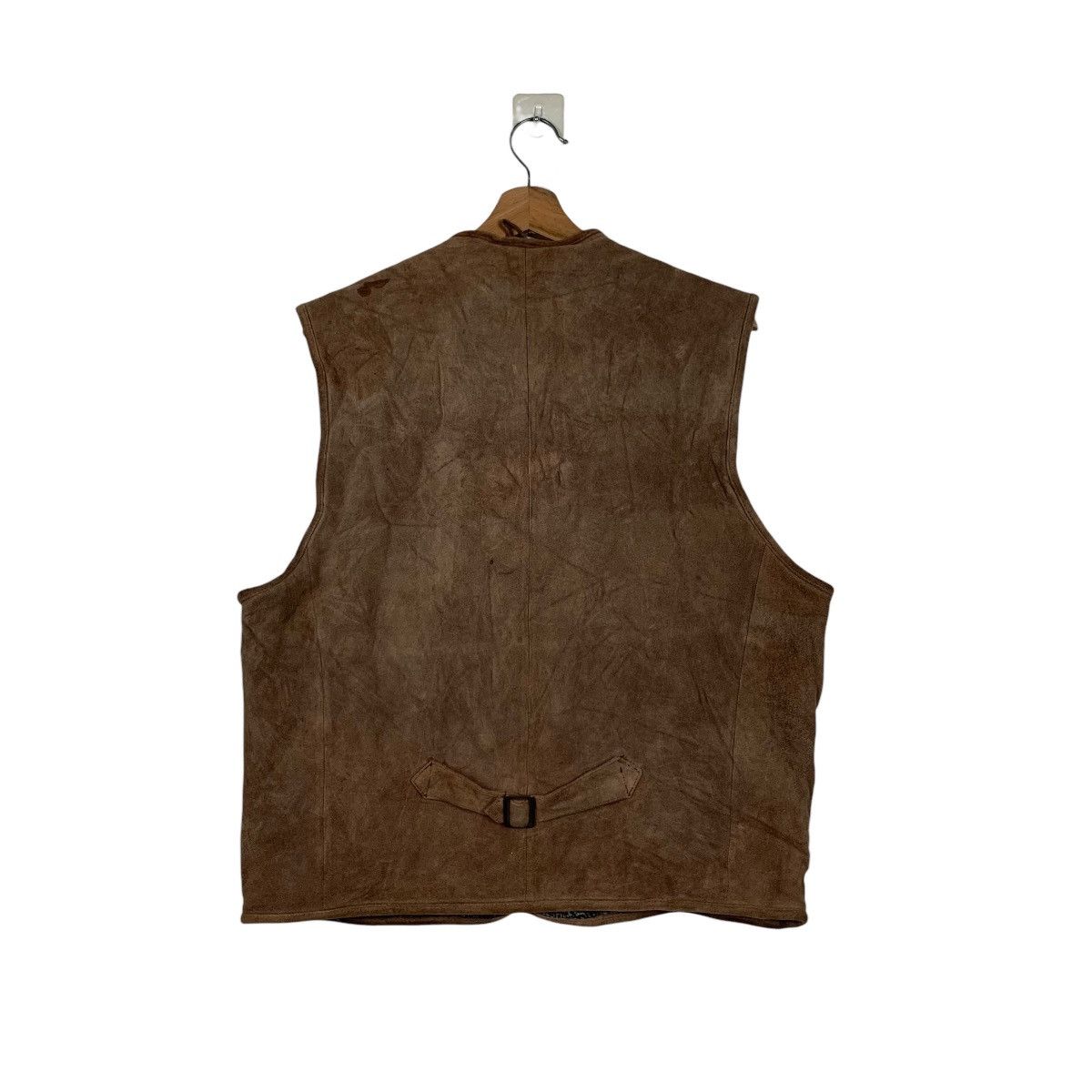 Japanese Brand TARGET Classic Retro Suede Leather Vest #1859-C81 Size US L / EU 52-54 / 3 - 7 Thumbnail