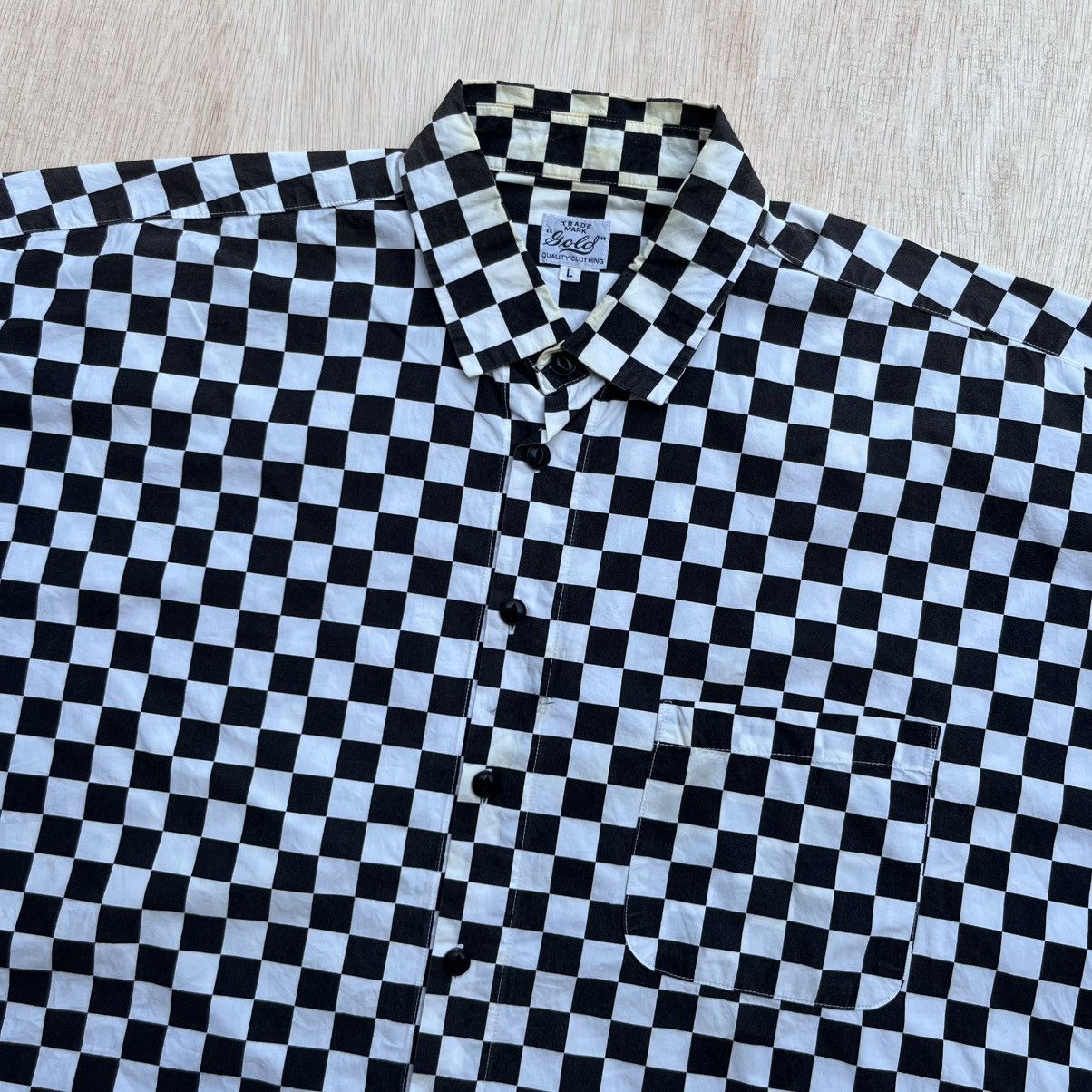The Real McCoy's × Toyo Enterprises GOLD CHECKERBOARD SHORT SLEEVE OVERSIZE with SIDE POCKET Size US L / EU 52-54 / 3 - 2 Thumbnail