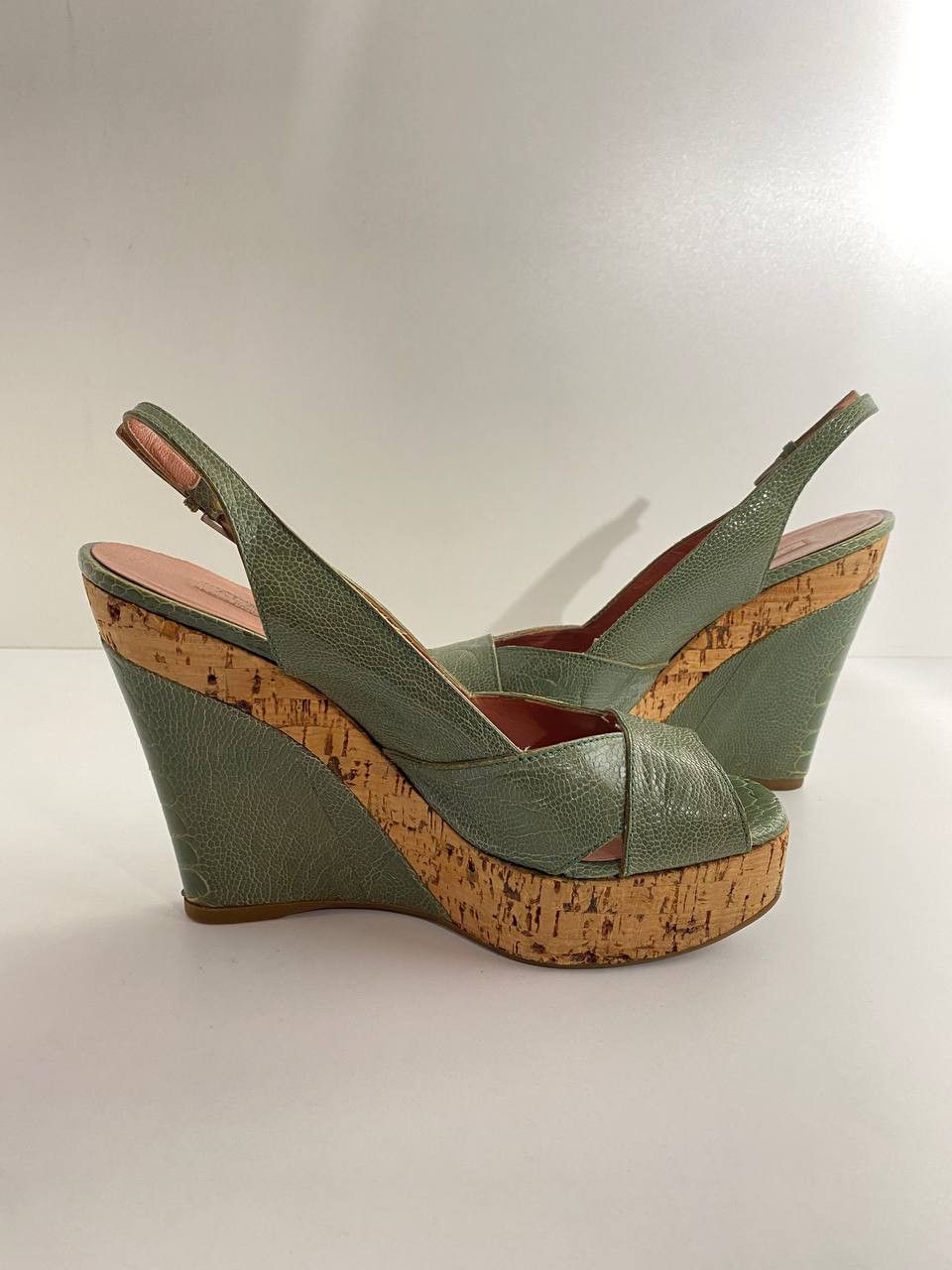 Alaia Alaia Paris Snakeskin Platform Peep Toe Heels Vintage Y2K Size US 6.5 / IT 36.5 - 9 Thumbnail