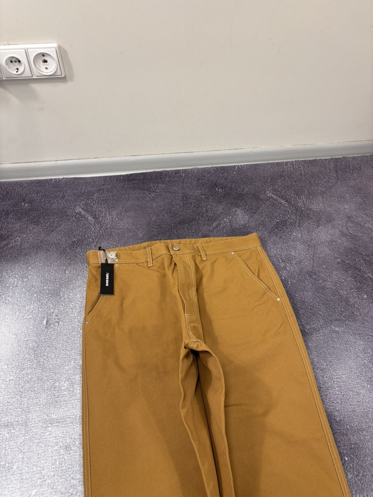 Diesel Diesel P-Frank NWT Men’s Mustard Orange Dungaree Pants Size US 36 / EU 52 - 4 Thumbnail