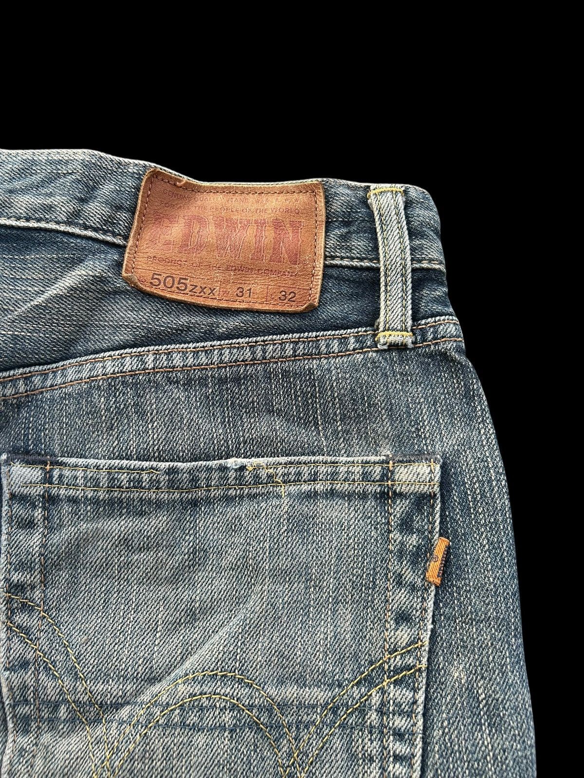 Japanese Brand × Kapital × Vintage Rusty Edwin Selvedge Distressed Short Denim jeans Size US 31 - 8 Thumbnail
