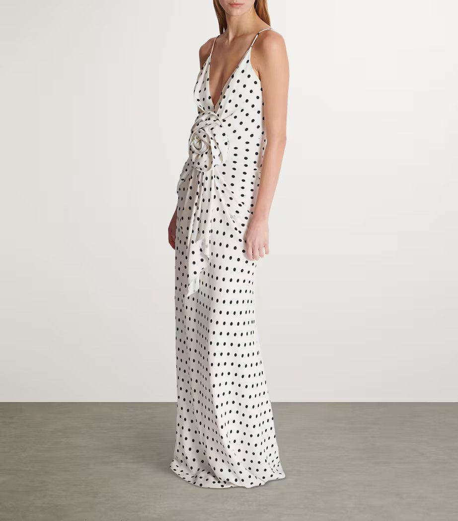 Balmain o1y0525 Maxi Dress in White/Black Size M / US 6-8 / IT 42-44 - 6 Thumbnail