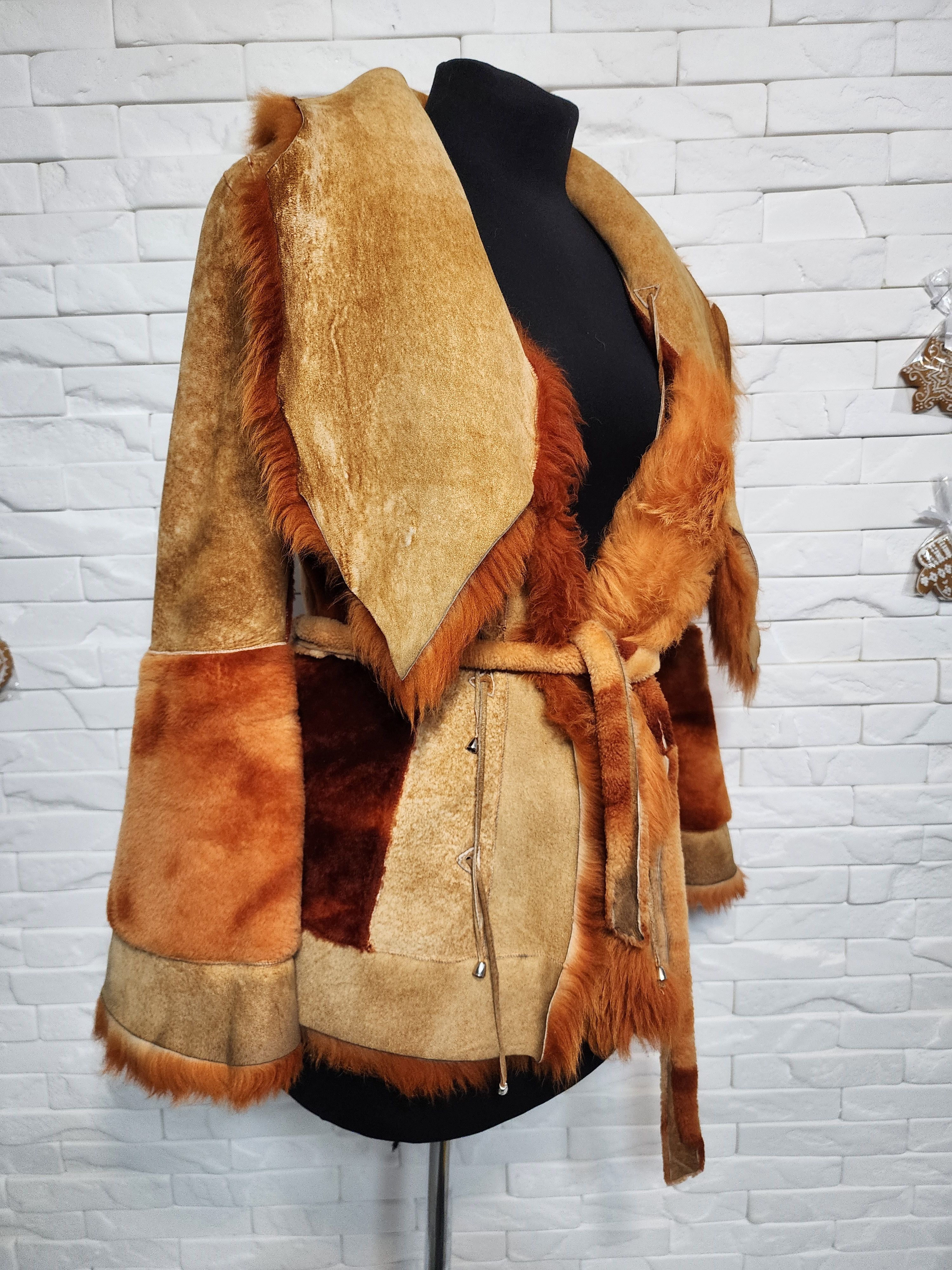 Furla Brown Sheepskin Coat: Double-Sided Goat Fur Coat. Size M / US 6-8 / IT 42-44 - 9 Thumbnail