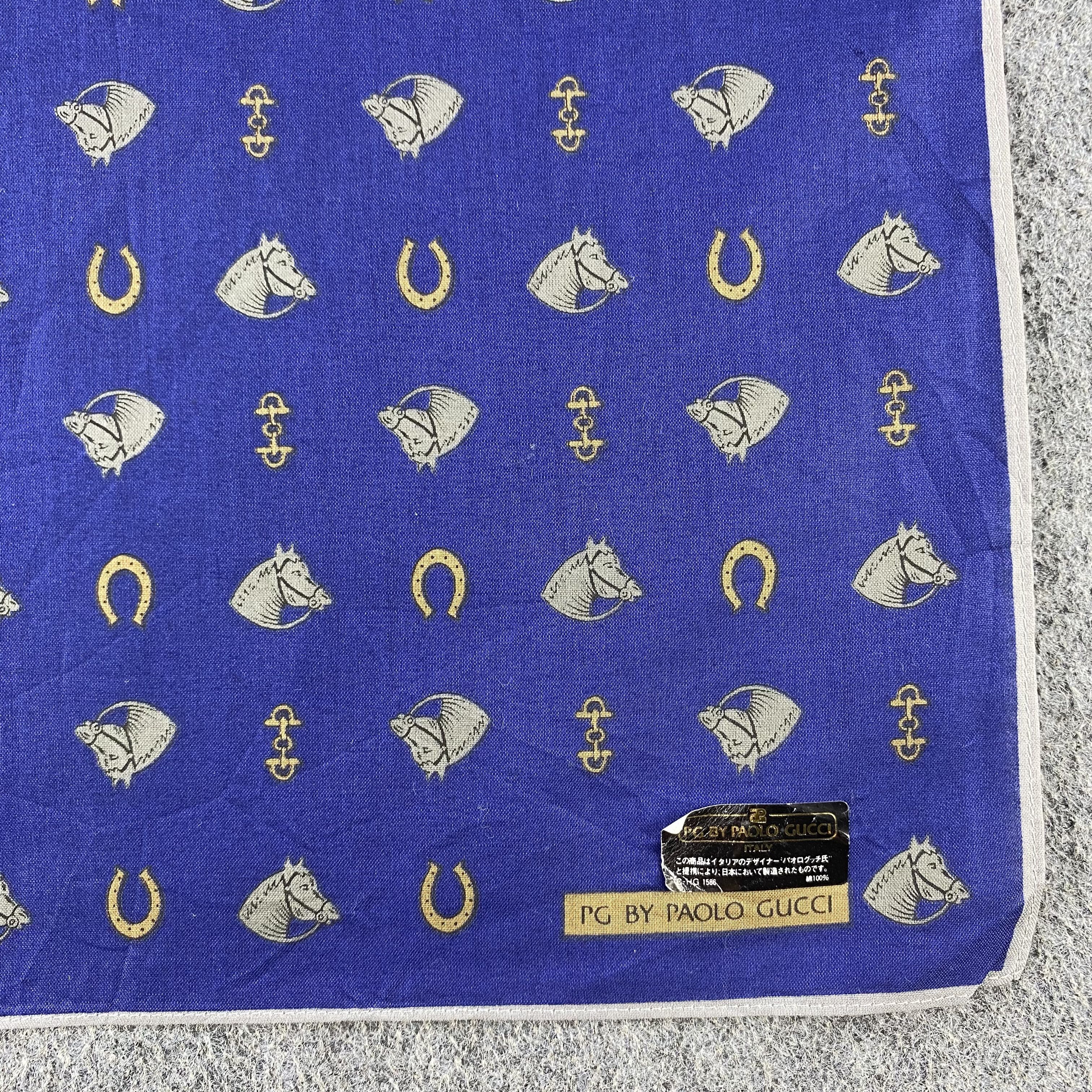 Paolo Gucci × Vintage Paolo Gucci Handkerchief/Neckerchief/Bandana HC795 Size ONE SIZE - 3 Thumbnail