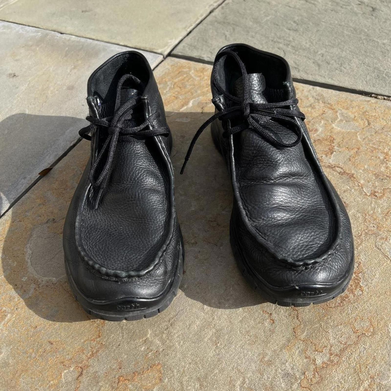 Other Black Leather Wallabee Style Earth Mid-top Boots Size US 13 / EU 46 - 3 Thumbnail