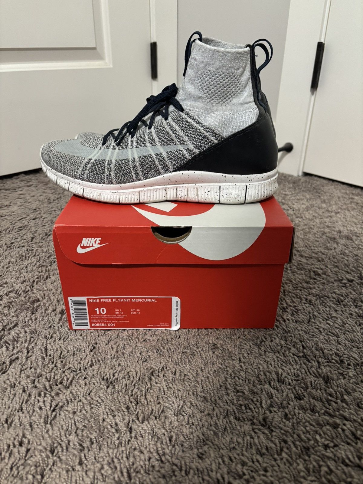 Nike Nike Free Flyknit Mercurial “Pure Platinum” Size US 10 / EU 43 - 7 Thumbnail