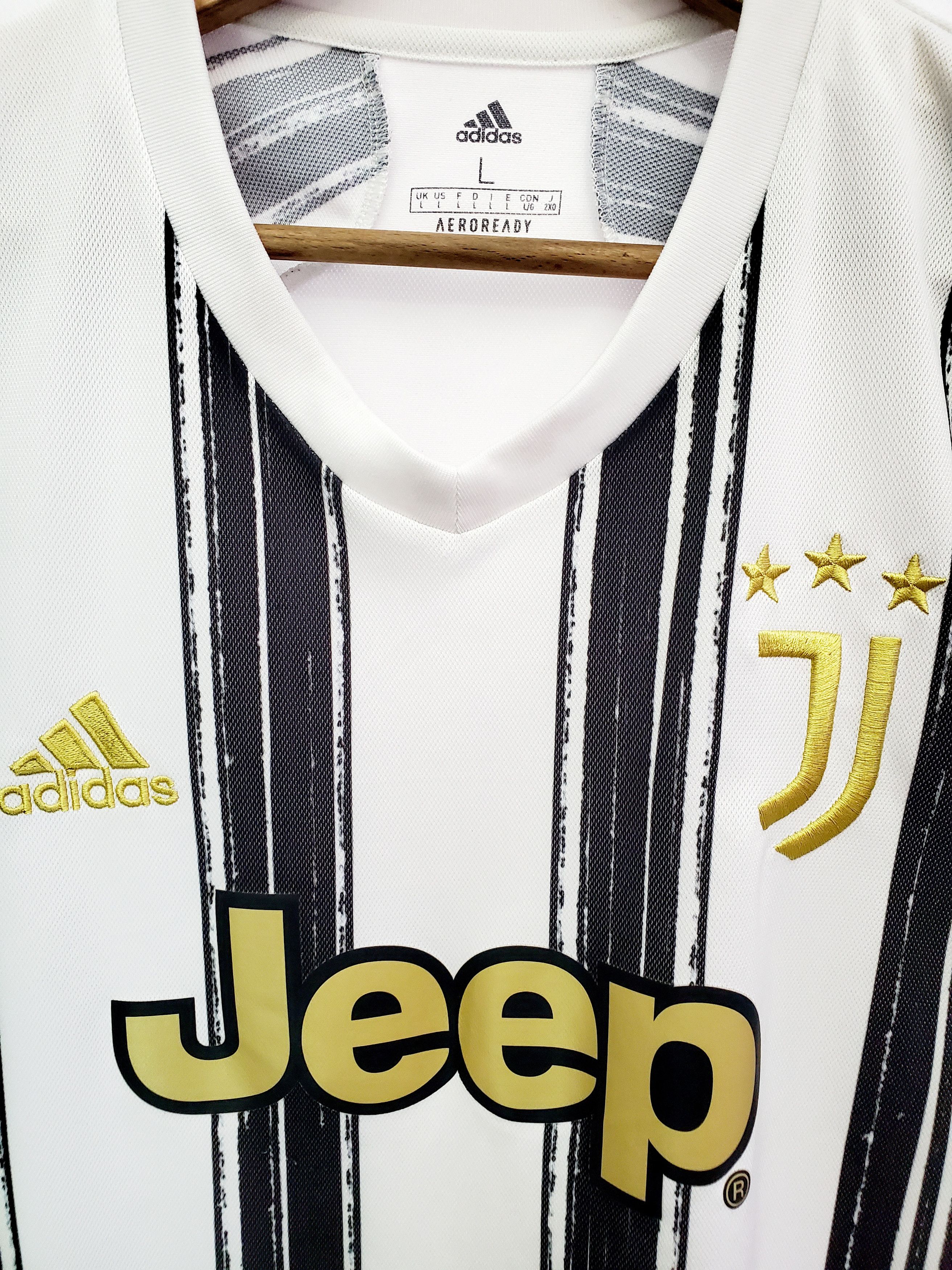 Adidas JUVENTUS 2020 2021 HOME SOCCER JERSEY ADIDAS size L Size US L / EU 52-54 / 3 - 2 Thumbnail