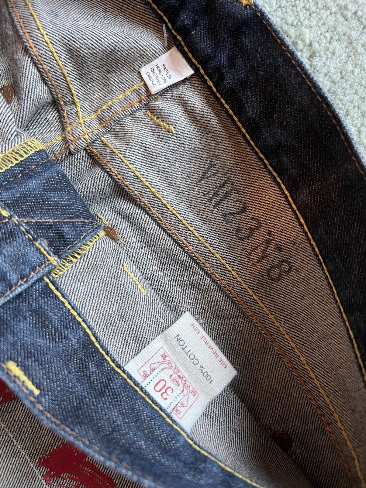 Evisu EVISU Double Back Pocket Dark Wash Jeans Size US 30 / EU 46 - 5 Thumbnail