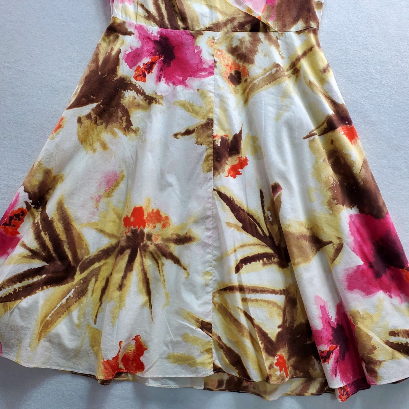 Talbots Talbots Dress Women 8 Petite Floral Stretch Knee Length Sleeveless Round Neck Zipper Casual Multicolor Size M / US 6-8 / IT 42-44 - 5 Thumbnail