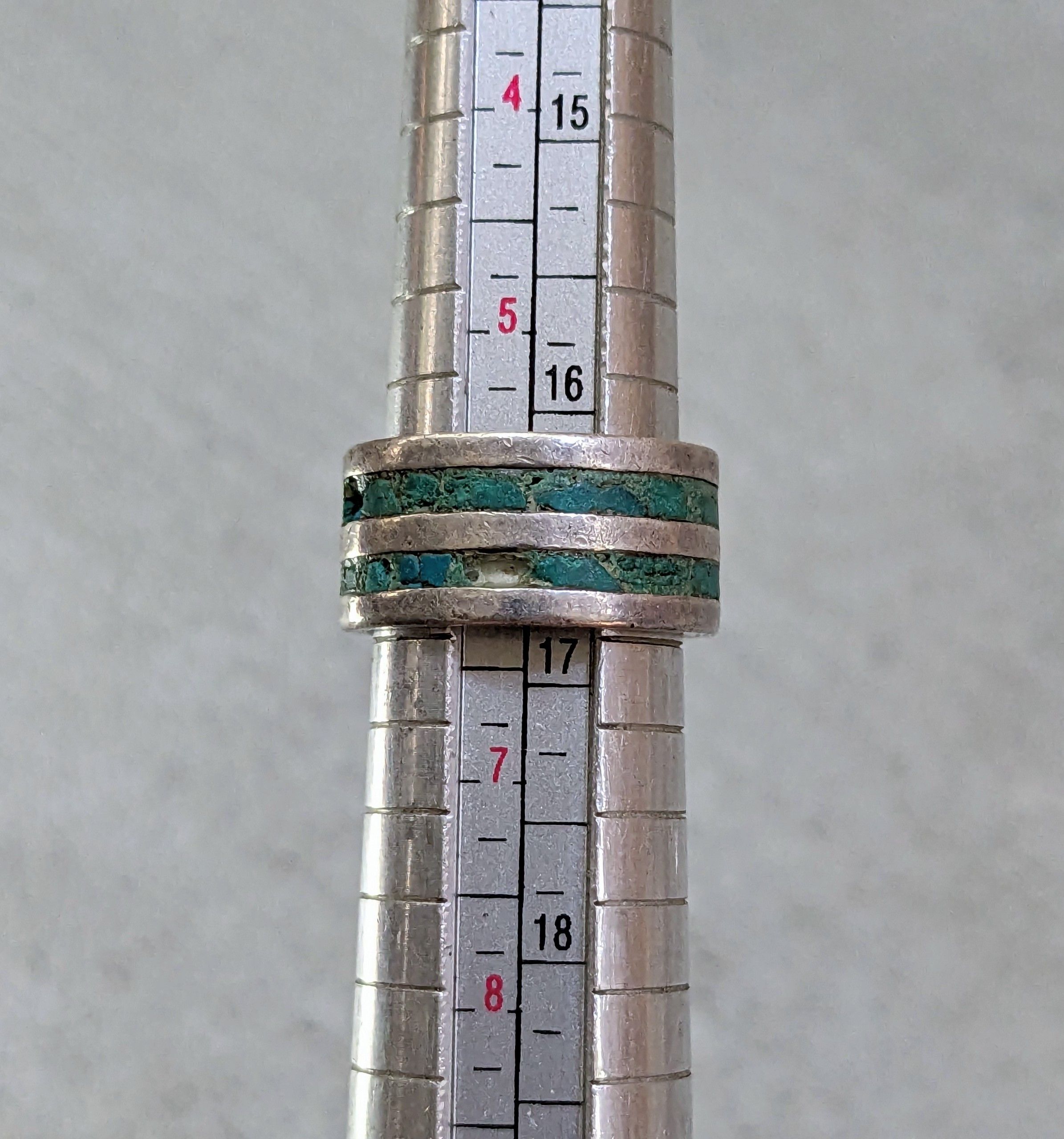 Jewelry Sterling Silver Ring Green Turquoise Size 6.25 Southwestern Size ONE SIZE - 11 Thumbnail