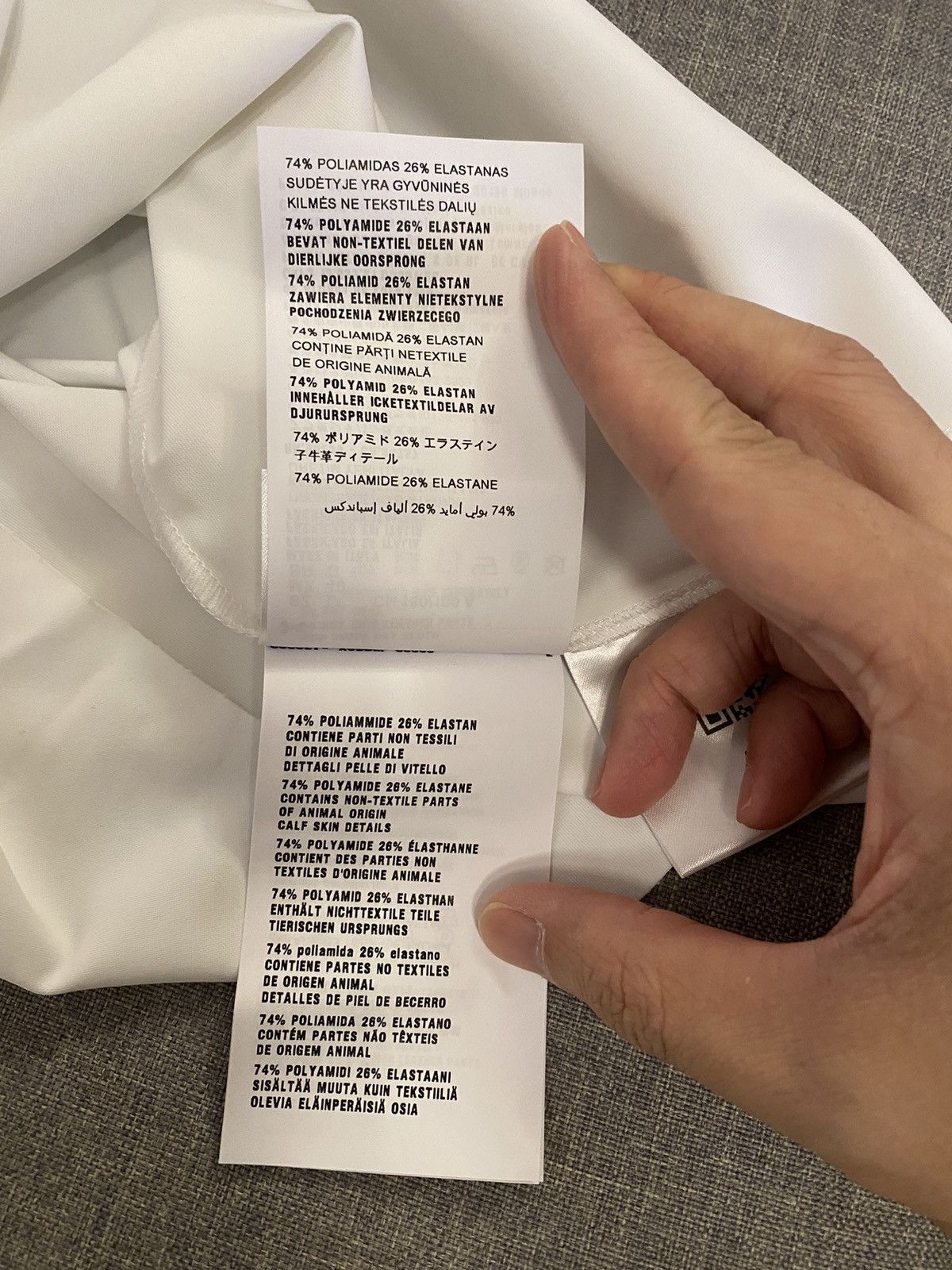 Prada Prada white technical nylon logo turtleneck jersey L Size US L / EU 52-54 / 3 - 9 Thumbnail