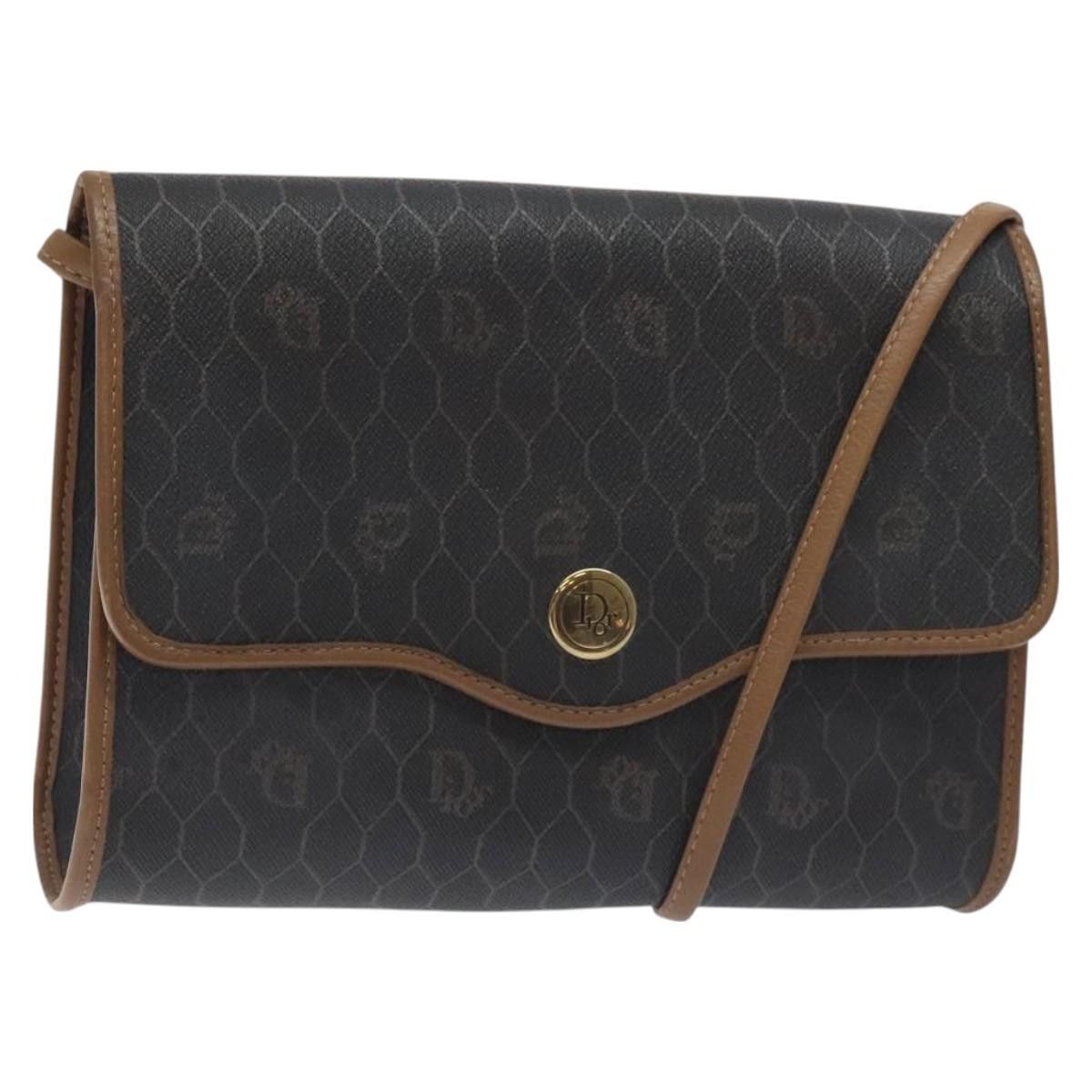 Dior DIOR Honeycomb Canvas Shoulder Bag Pvc Black Gold Size ONE SIZE - 1 Thumbnail