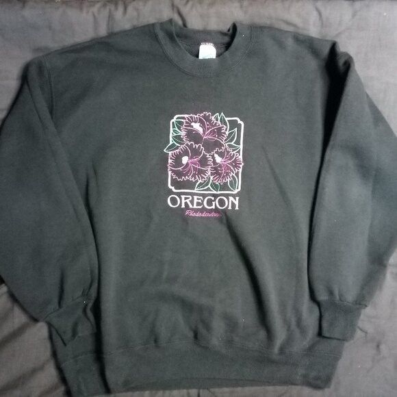 Jerzees × Vintage Vintage Oregon Rhododendron Embroidered Crewneck Sweatshirt Size US XL / EU 56 / 4 - 2 Thumbnail