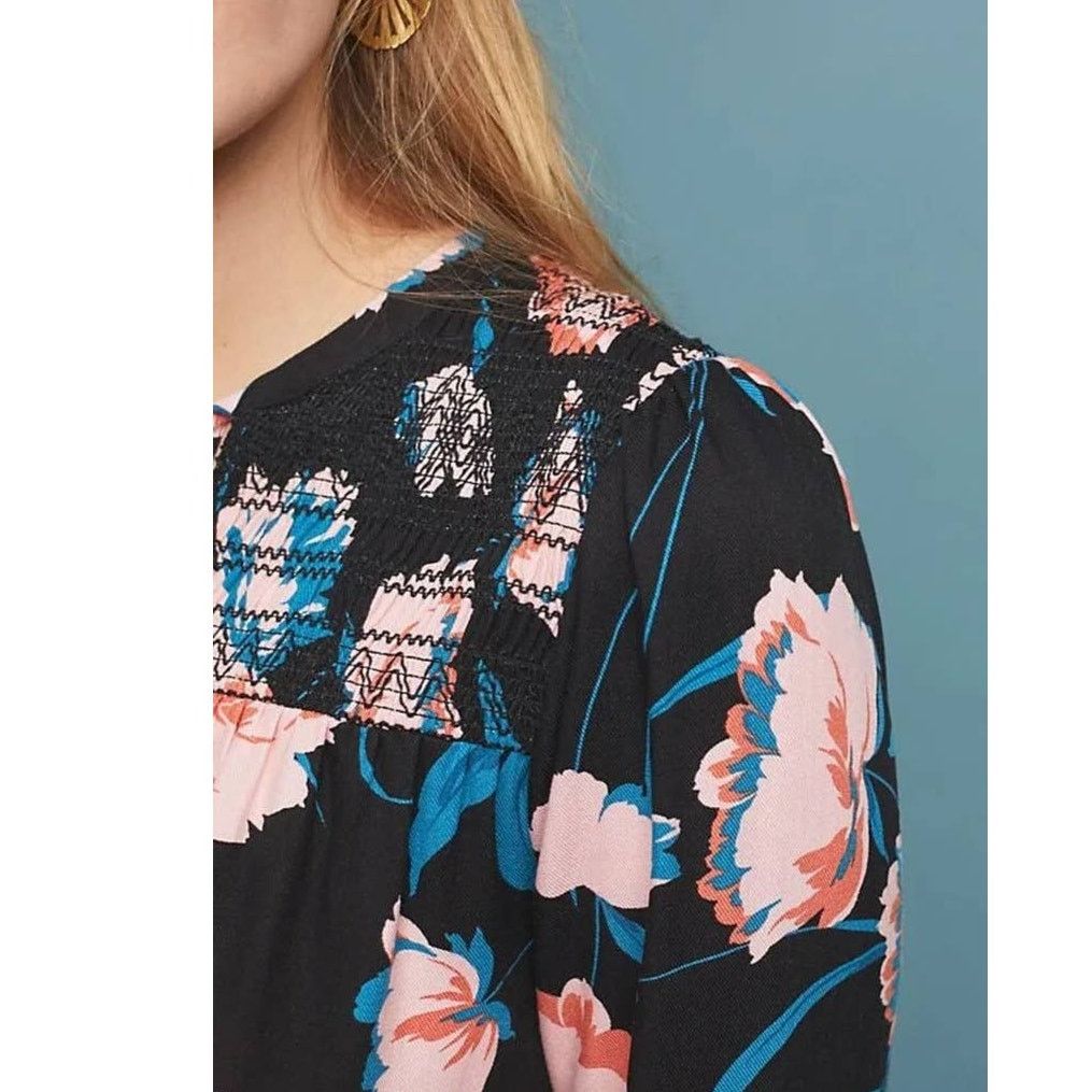 Anthropologie New Anthropologie Floral Tunic Dress by Maeve $120 Sz 4 Size S / US 4 / IT 40 - 2 Thumbnail