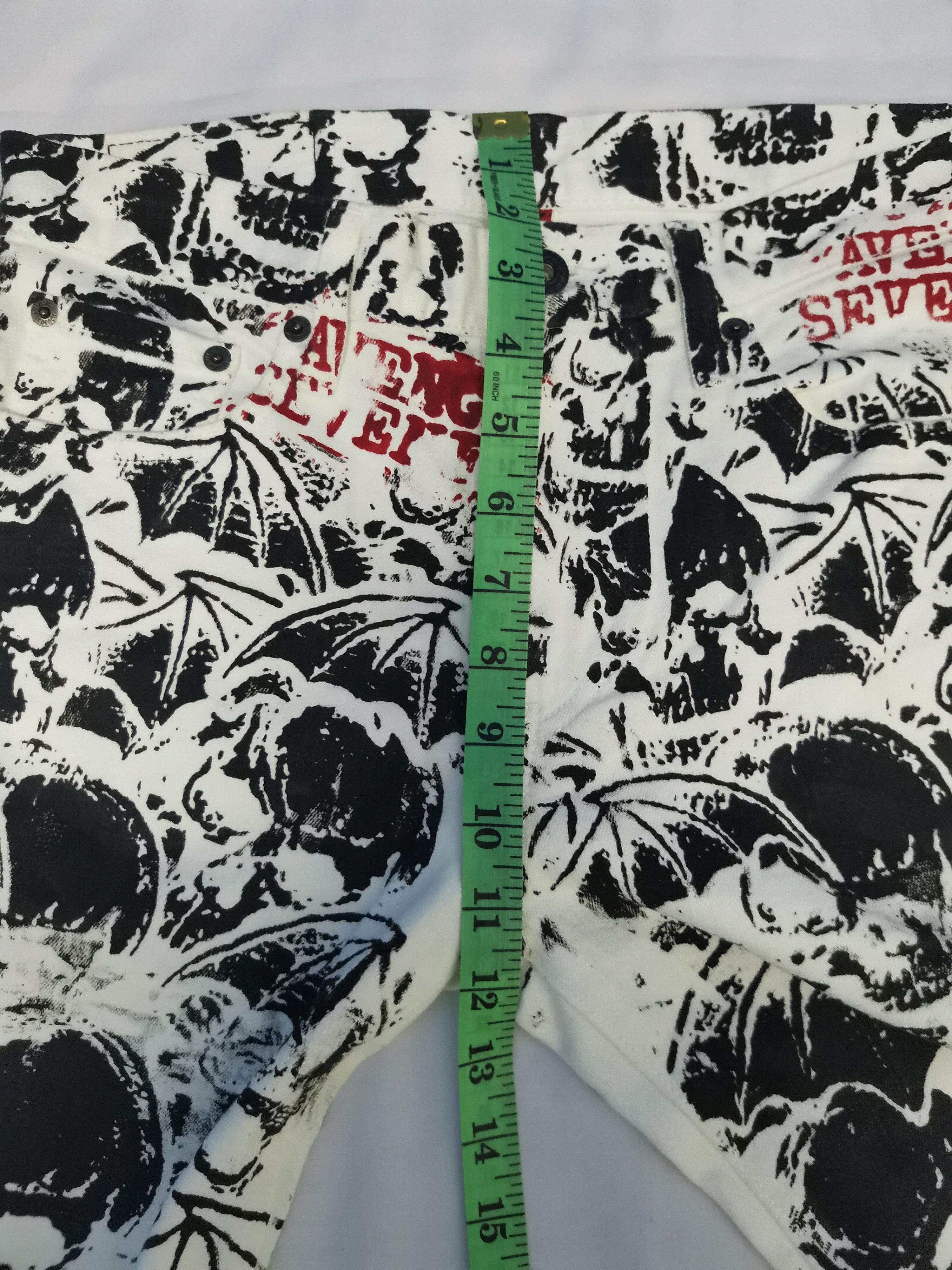 Handmade UJ Custom Avanged Sevenfold OverPrint Pant Slim Fit Straight Size US 29 - 8 Thumbnail