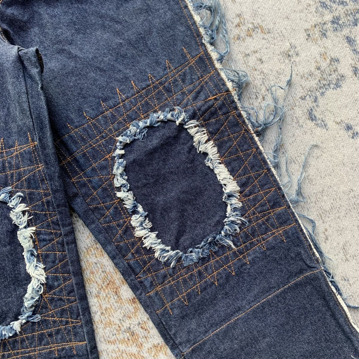 Japanese Brand 2000s Rare Acid Jazz Men Unfinished Style Denim Jeans Size US 30 / EU 46 - 3 Thumbnail