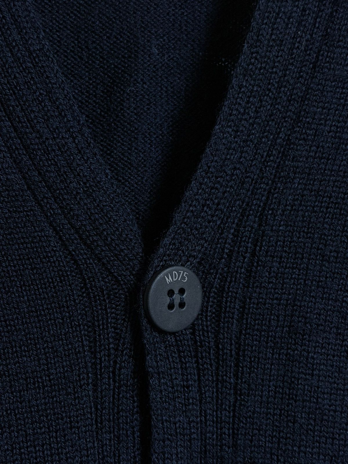 MD75 MD75 Navy Blue Wool Button Up Light Cardigan Sweater M Size US M / EU 48-50 / 2 - 8 Thumbnail
