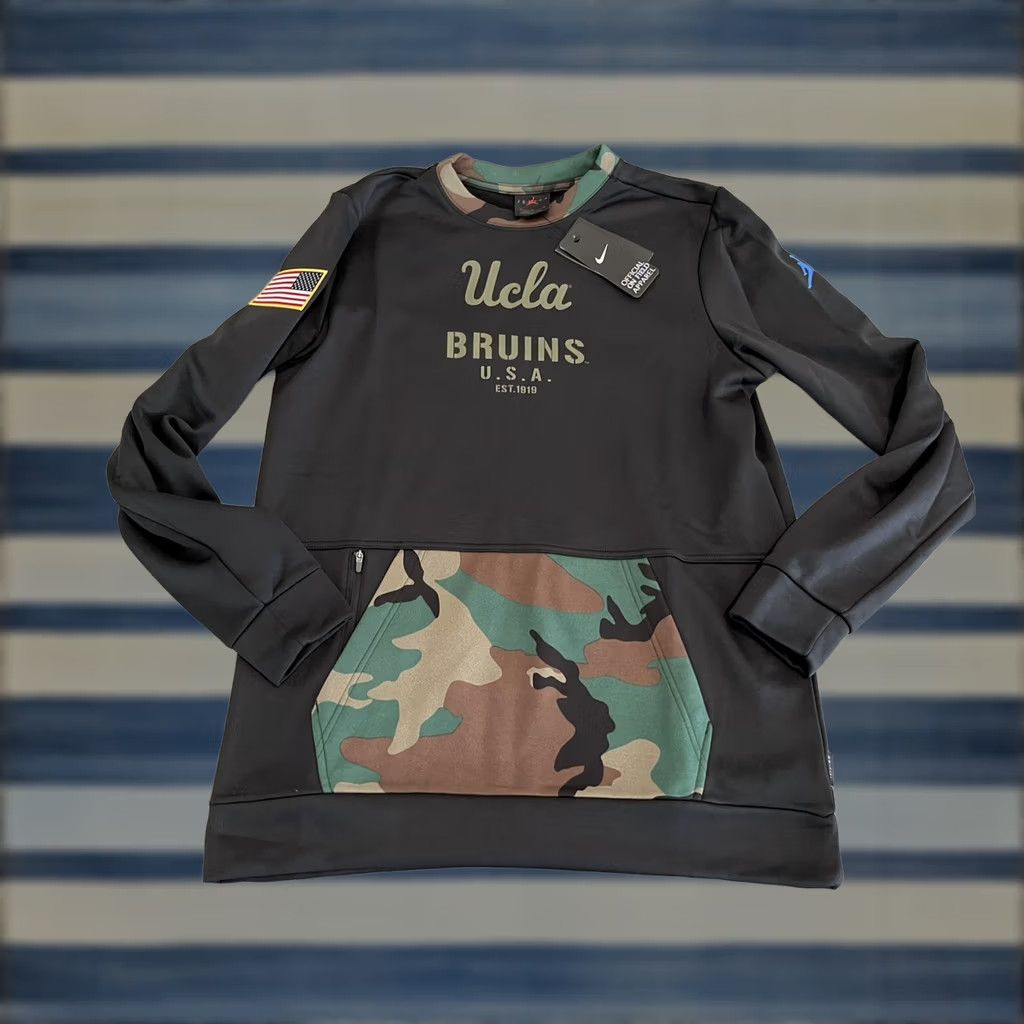 Jordan Brand Nike Jordan UCLA Bruins Football Jumpman Sweater USA Flag Black Camo Mens Medium Size US M / EU 48-50 / 2 - 1 Thumbnail