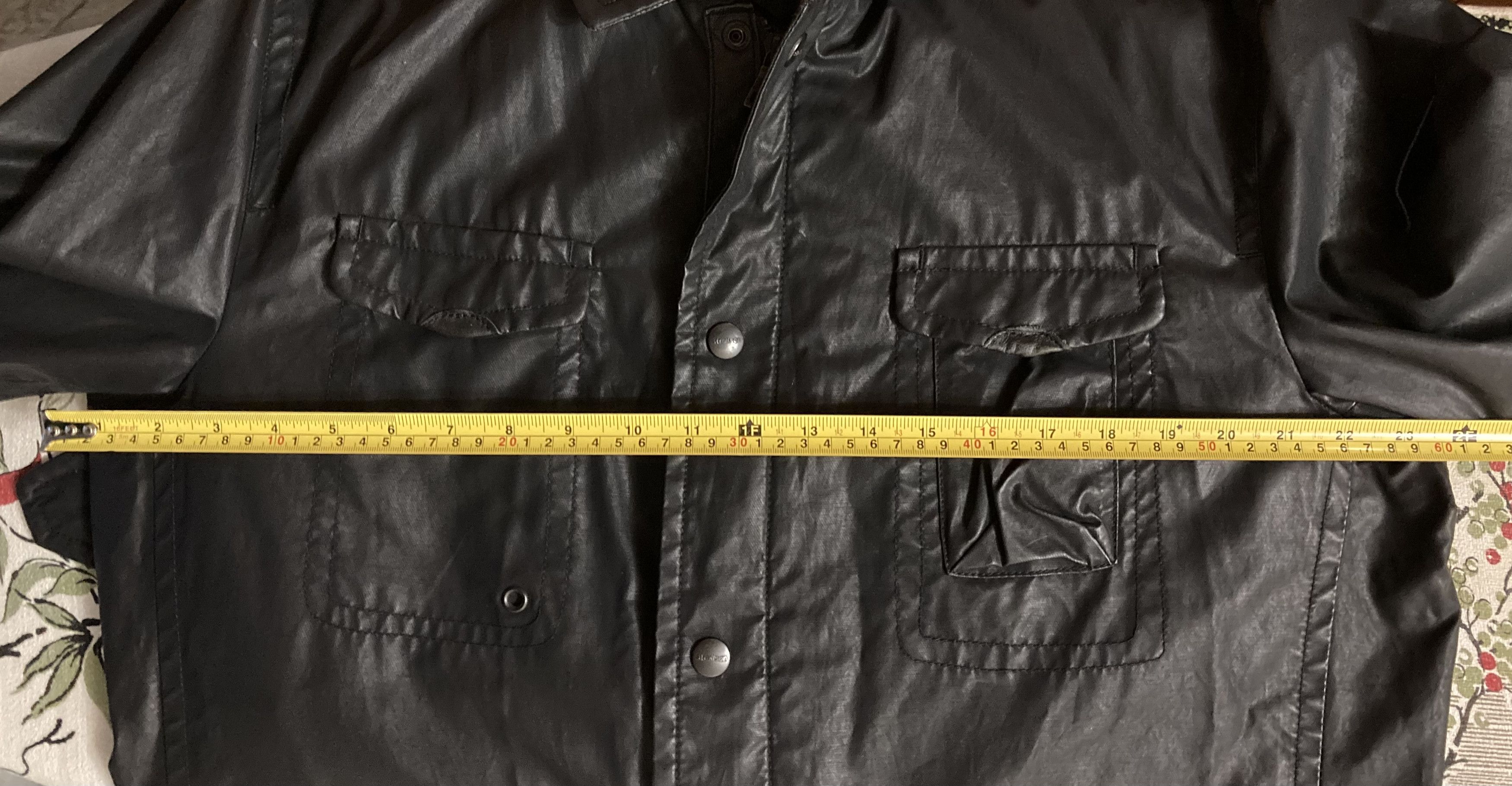 Strellson × Vintage STRELLSON Vintage Black Waxed Denim Light Jacket Size US L / EU 52-54 / 3 - 14 Thumbnail