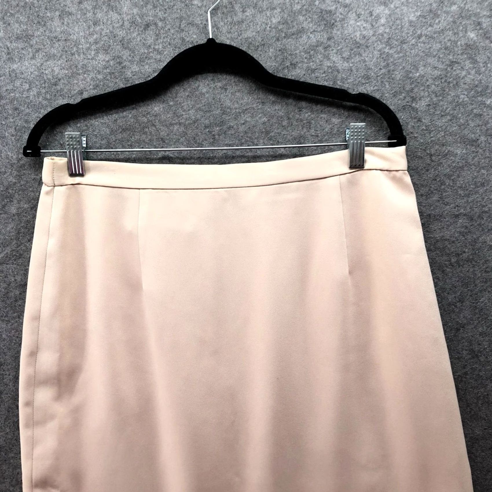 Talbots VINTAGE Talbots Pencil Skirt Womens 12 Peach Blush Pink Career Office Workwear Skirt Knee Length Lined Back Slit Size 34" / US 12 / IT 48 - 3 Thumbnail