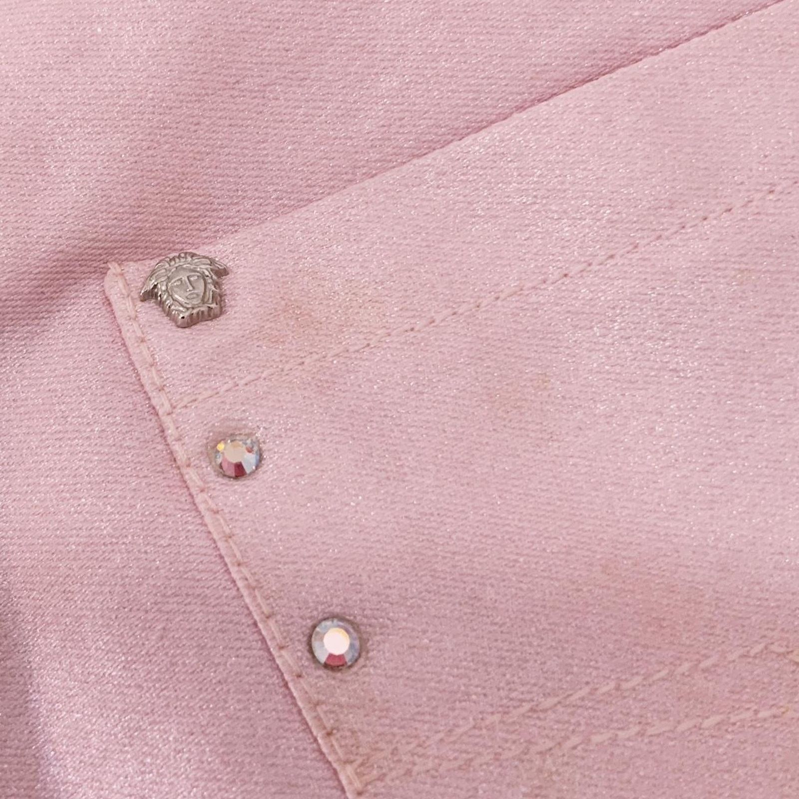 Versace Vintage Versace pink studded jacket Size 44S - 2 Thumbnail