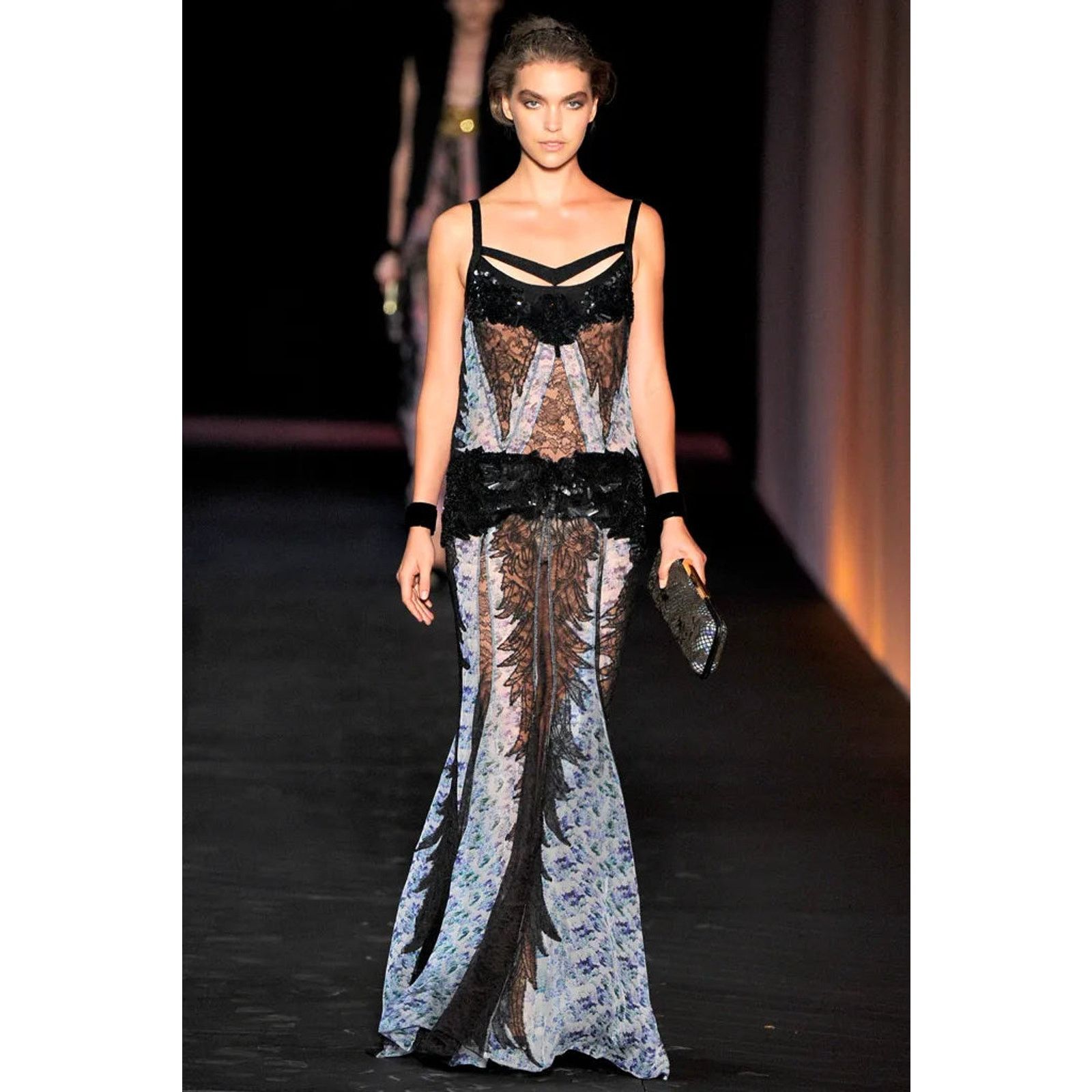 Roberto Cavalli S/S2012 Roberto Cavalli runway maxi lace long dress Size M / US 6-8 / IT 42-44 - 2 Thumbnail