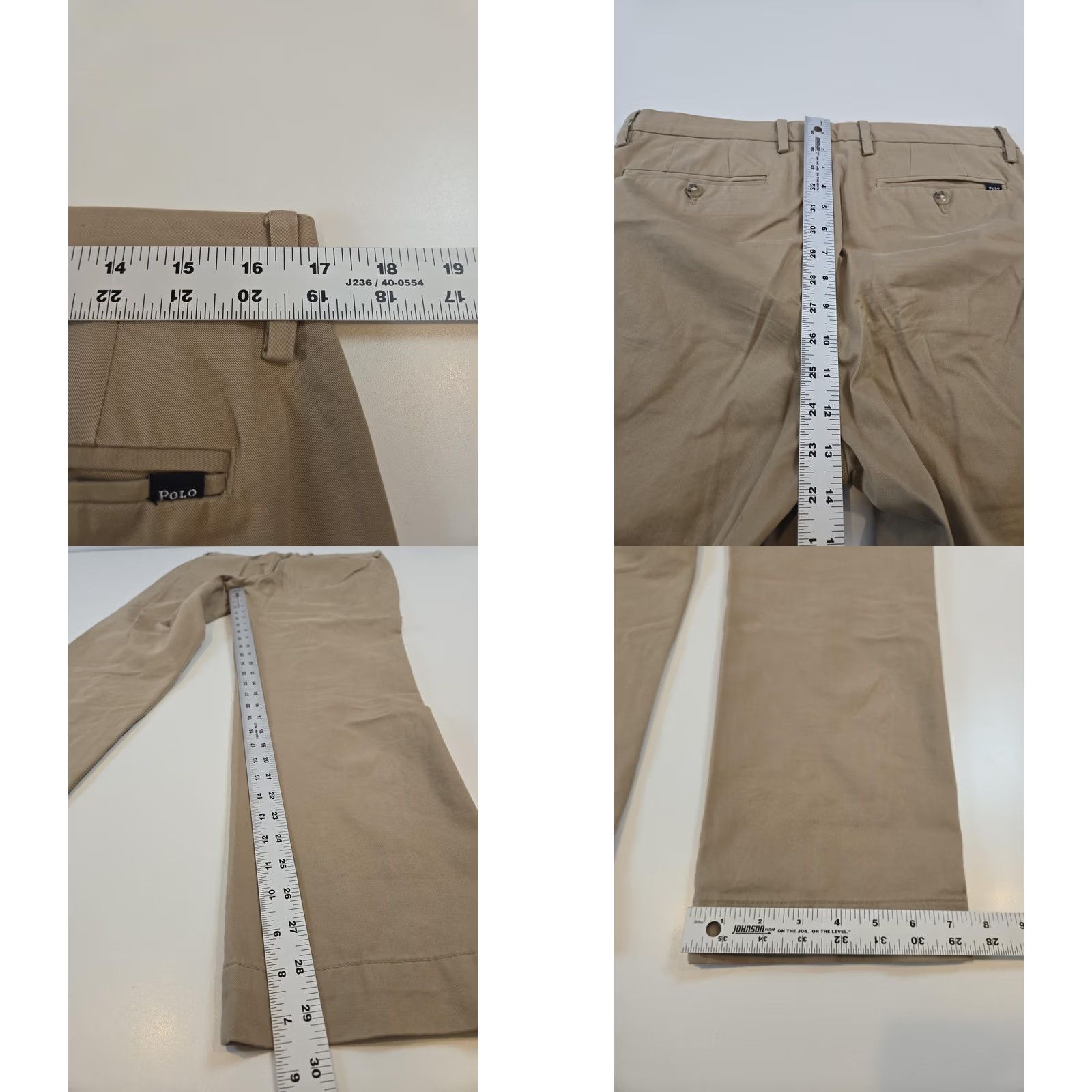Polo Ralph Lauren Polo Ralph Lauren Pants Mens 32x30 Chino Flat Front Straight Fit Beige Khaki Size US XS / EU 42 / 0 - 8 Thumbnail