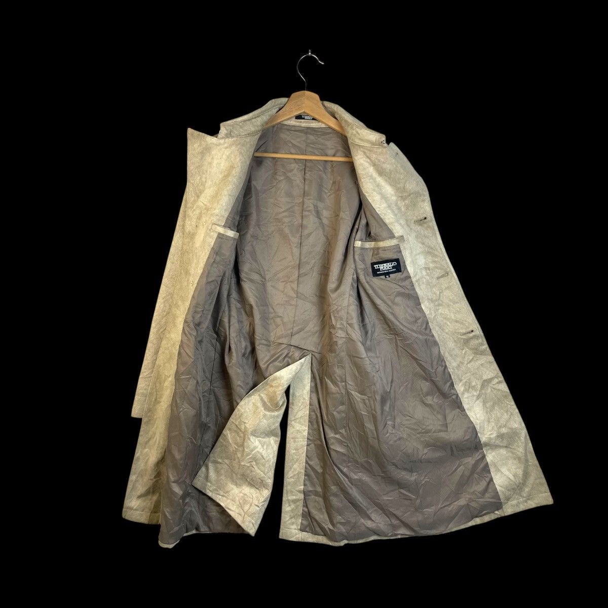 Tornado Mart 🇯🇵 TORNADO MART MOLESKIN BELTED TRENCH COAT Size US M / EU 48-50 / 2 - 12 Thumbnail