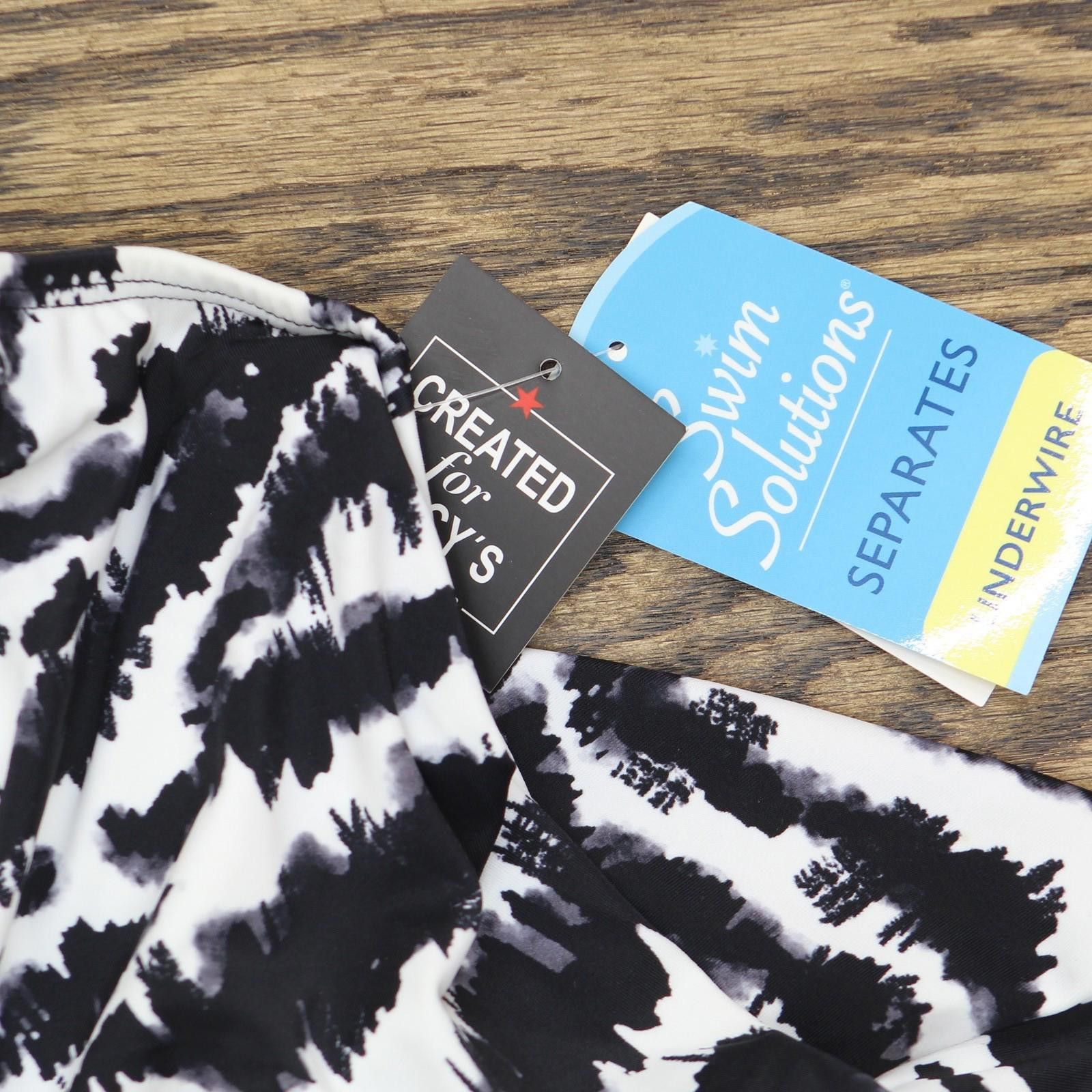 Other Nwt Swim Solutions Size Tankini Swim Top Black / White 20w Size ONE SIZE - 6 Thumbnail