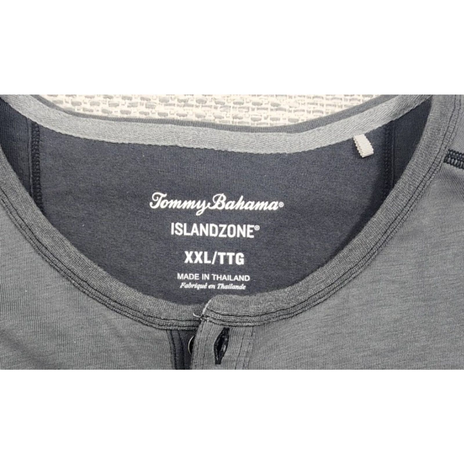 Tommy Bahama VINTAGE Tommy Bahama Island Zone Shirt Mens 2XL Gray Long Sleeve Henley Pocket Pullover Size US XXL / EU 58 / 5 - 5 Thumbnail