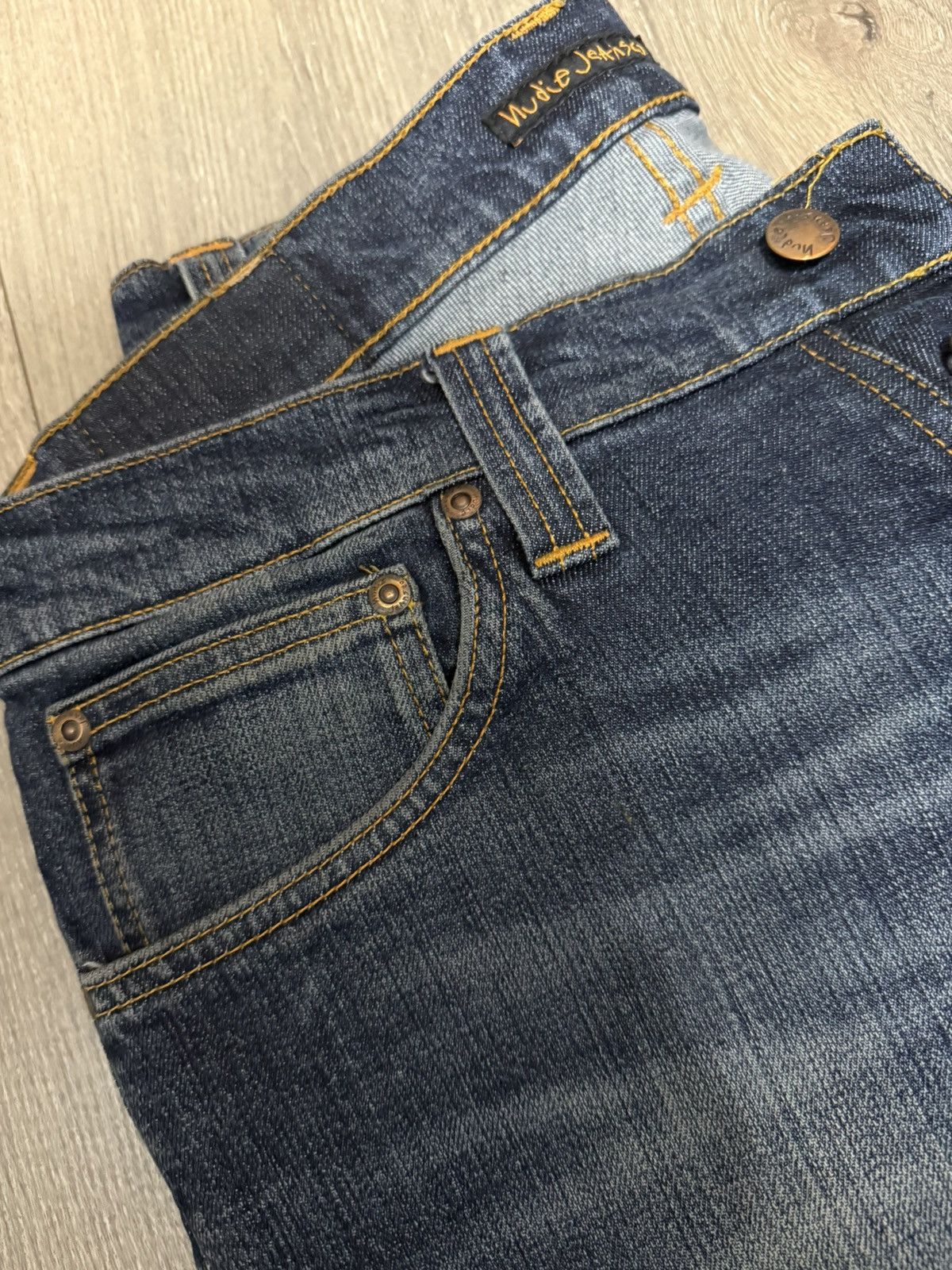 Nudie Jeans Nudie Jeans Grim Tim Twisted Blue Size US 33 - 4 Thumbnail