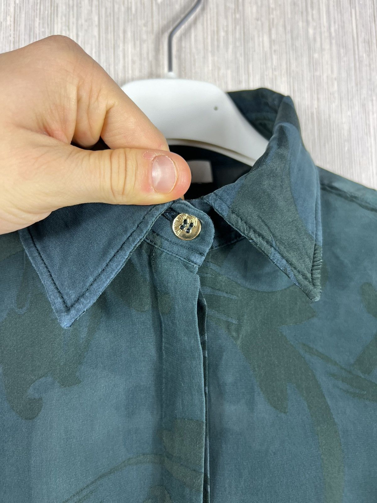 Versace Versace Collection transparent floral luxury shirt old money Size S / US 4 / IT 40 - 13 Thumbnail