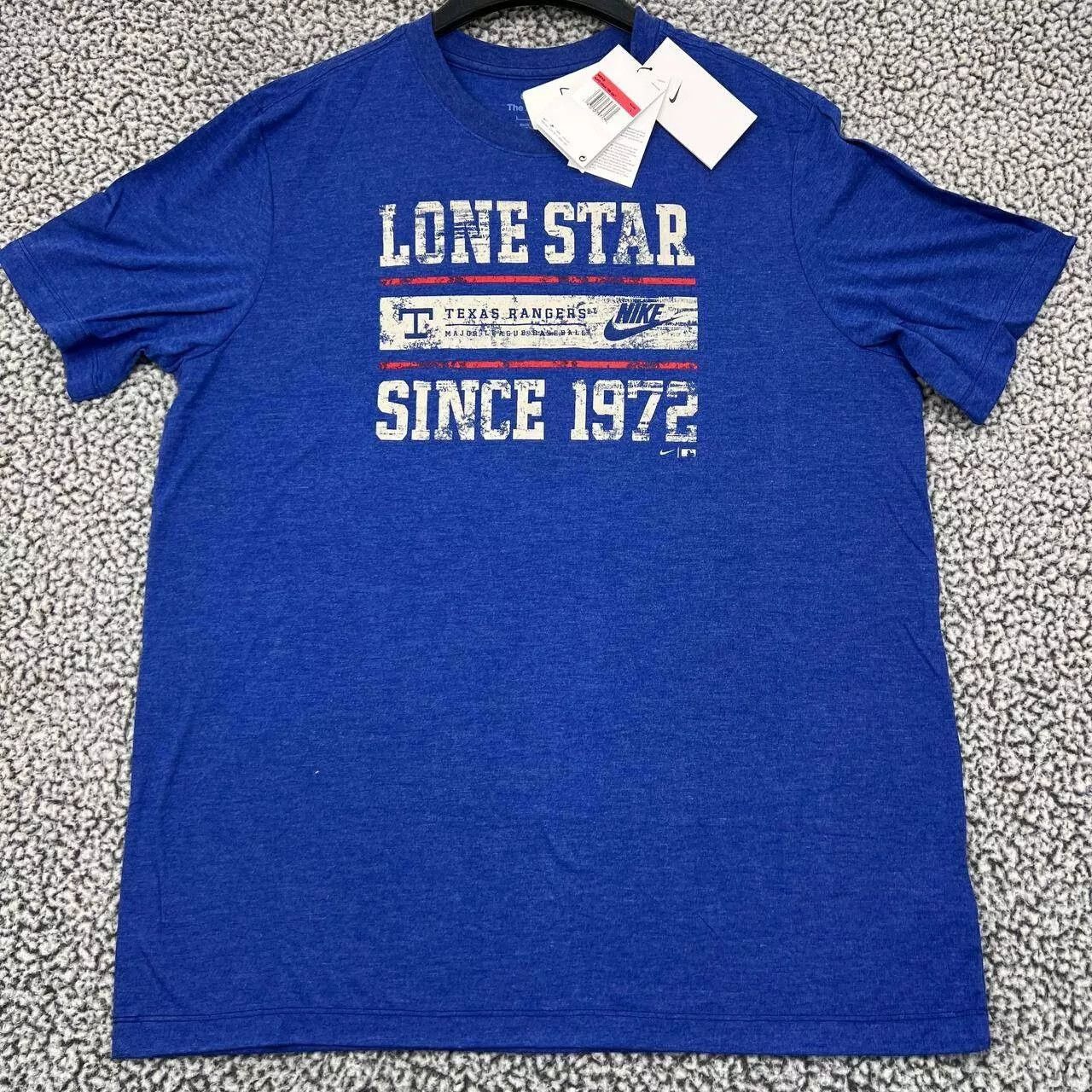 Nike Texas Rangers Shirt Men Lone Star Short Sleeve Crew Neck L Size US L / EU 52-54 / 3 - 1 Thumbnail