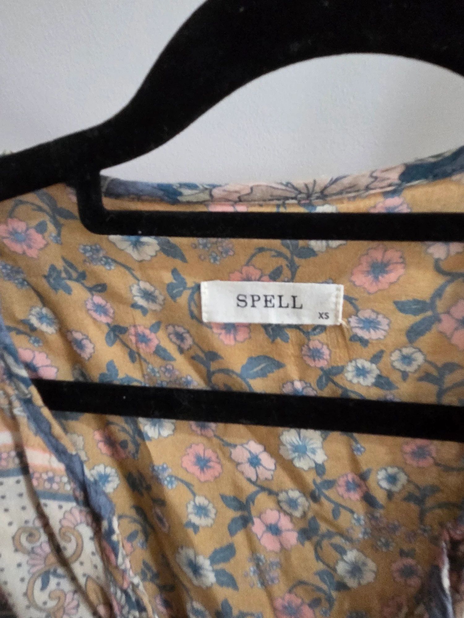 Spell Spell XS Long Sleeve Bohemian Floral Print Blouse Women's Top Size XS / US 0-2 / IT 36-38 - 1 Thumbnail