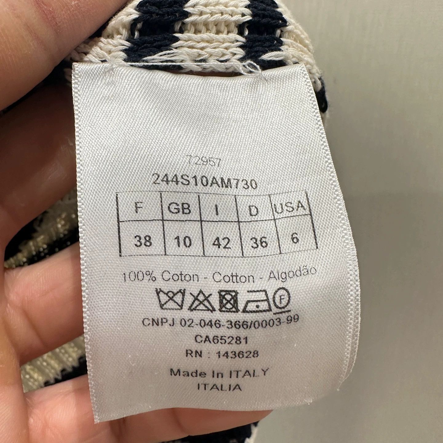 Christian Dior Monsieur Dior feb266 striped star shoulder buckle knit 38 Size S / US 4 / IT 40 - 4 Thumbnail
