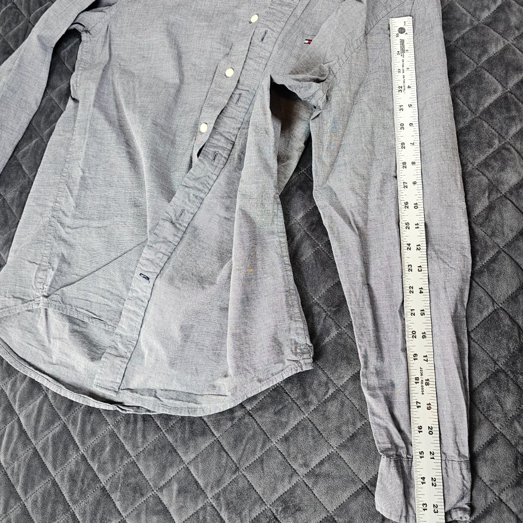 Tommy Hilfiger Tommy Hilfiger Shirt Men Button-Down Long Sleeve Medium Blue Solid Size US M / EU 48-50 / 2 - 7 Thumbnail