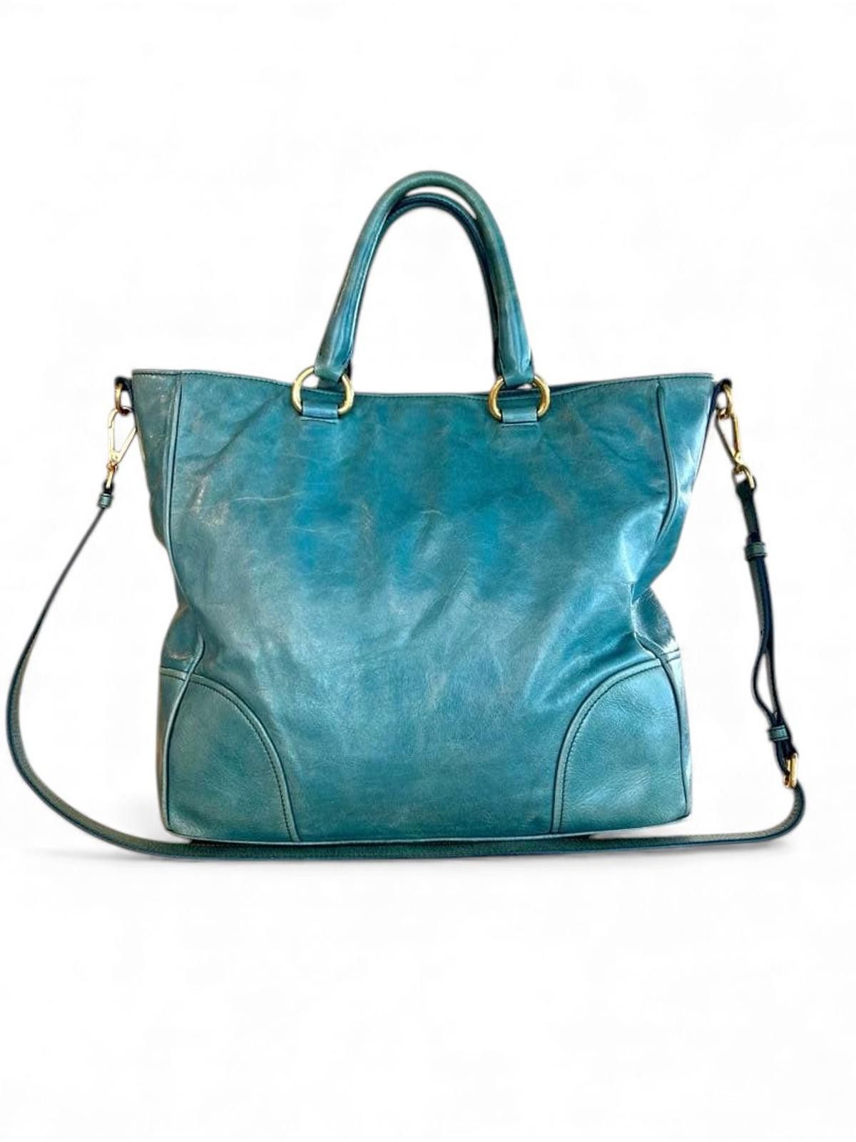 Prada Prada - Leather Tote Bag Size ONE SIZE - 2 Thumbnail