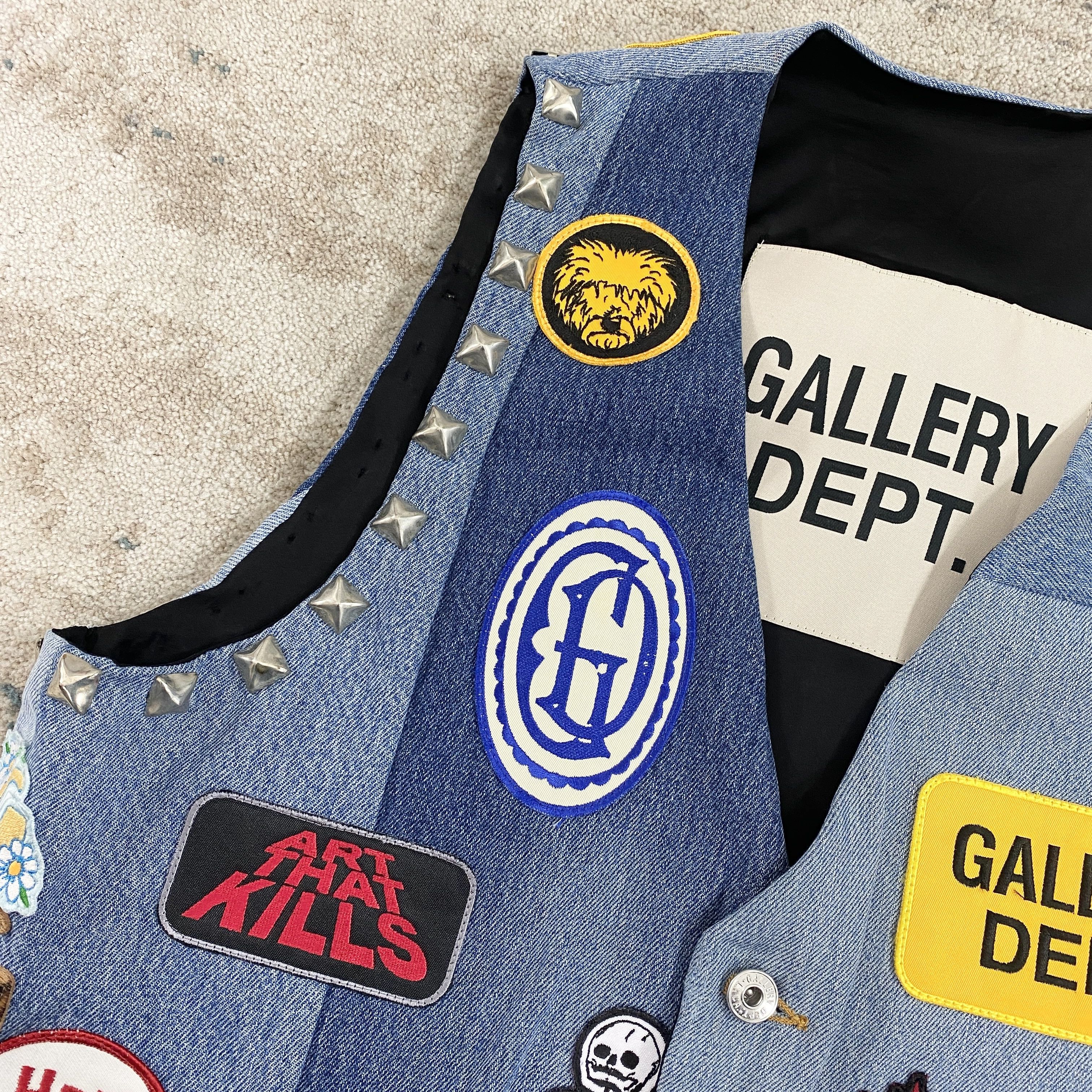 Gallery Dept. Gallery Dept Patch Detail Sleeveless Vest In Blue RRP £1250 Size US M / EU 48-50 / 2 - 3 Thumbnail