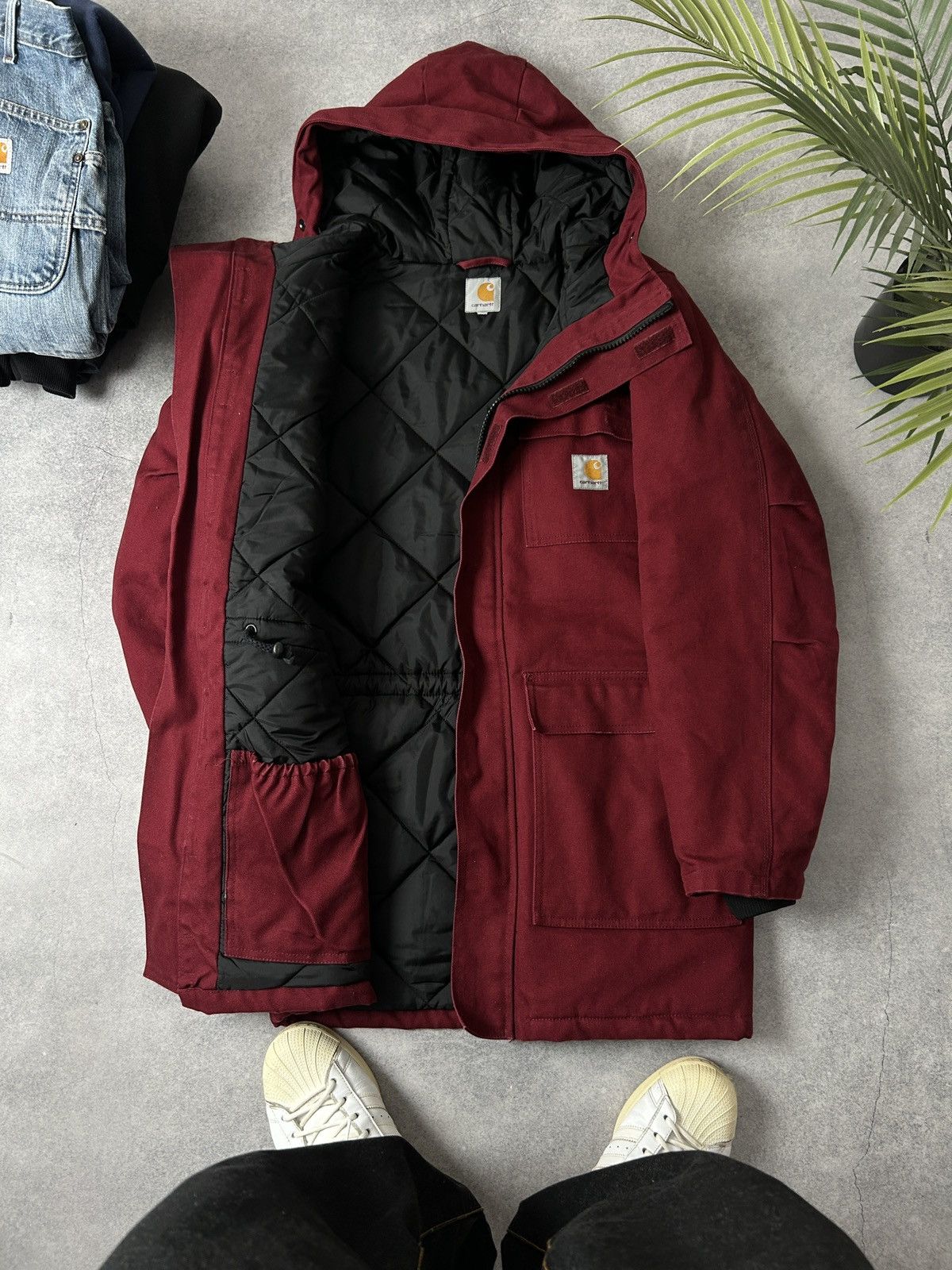 Carhartt Carhartt Siberian parka jacket mens burgundy jacket Size US S / EU 44-46 / 1 - 2 Thumbnail