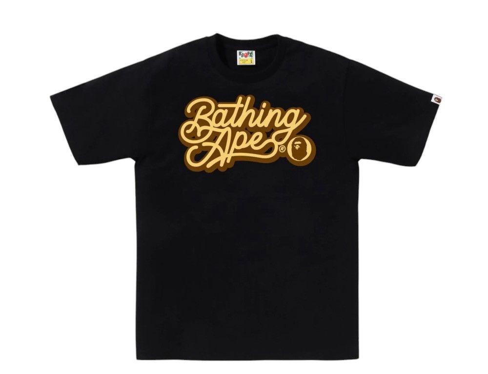 Bape Bape Bathing Ape Script T-Shirt size M Size US M / EU 48-50 / 2 - 1 Thumbnail
