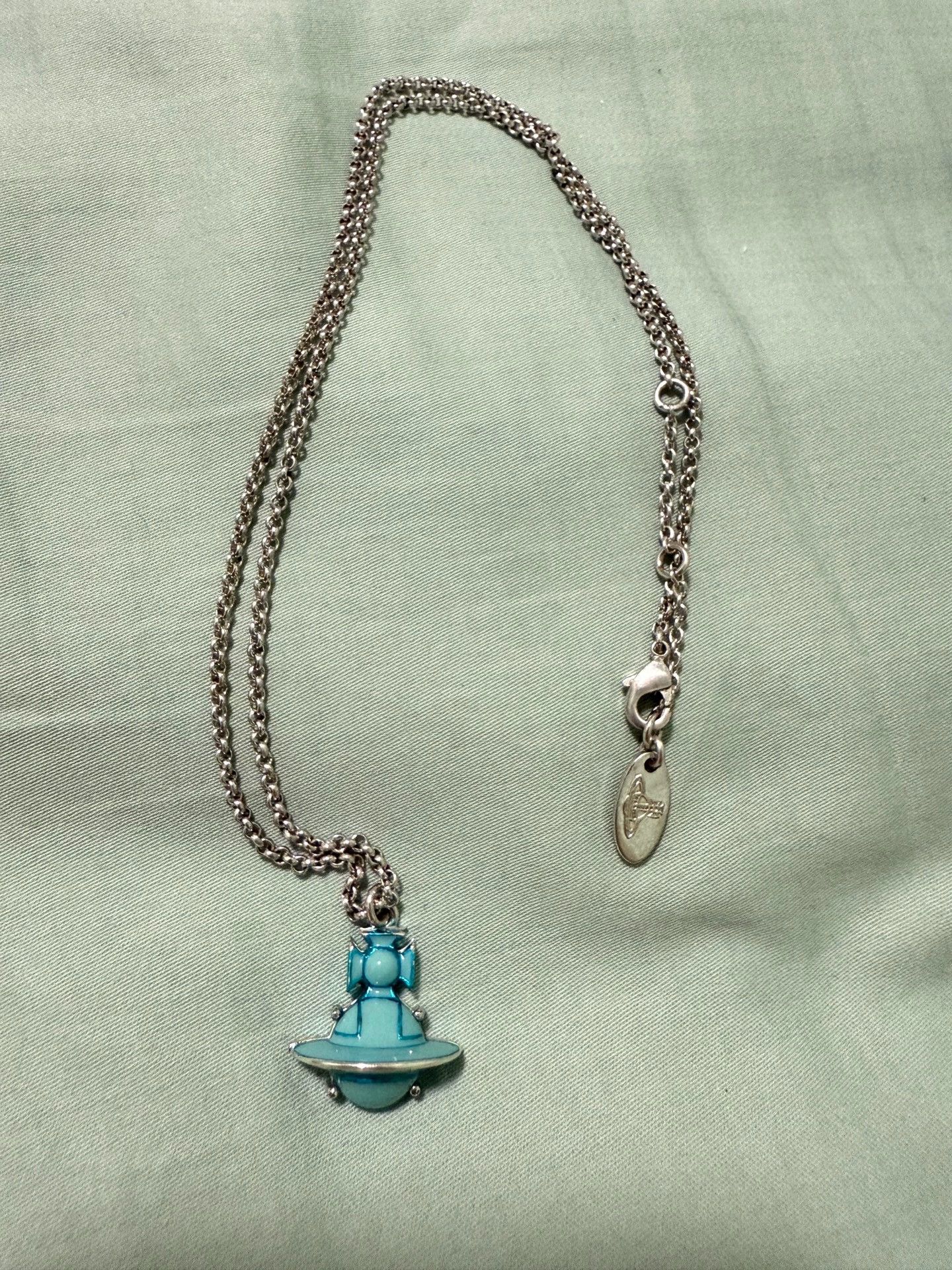 Tiffany & Co. vintage blue enamel necklace with spherical charm Size ONE SIZE - 1 Thumbnail