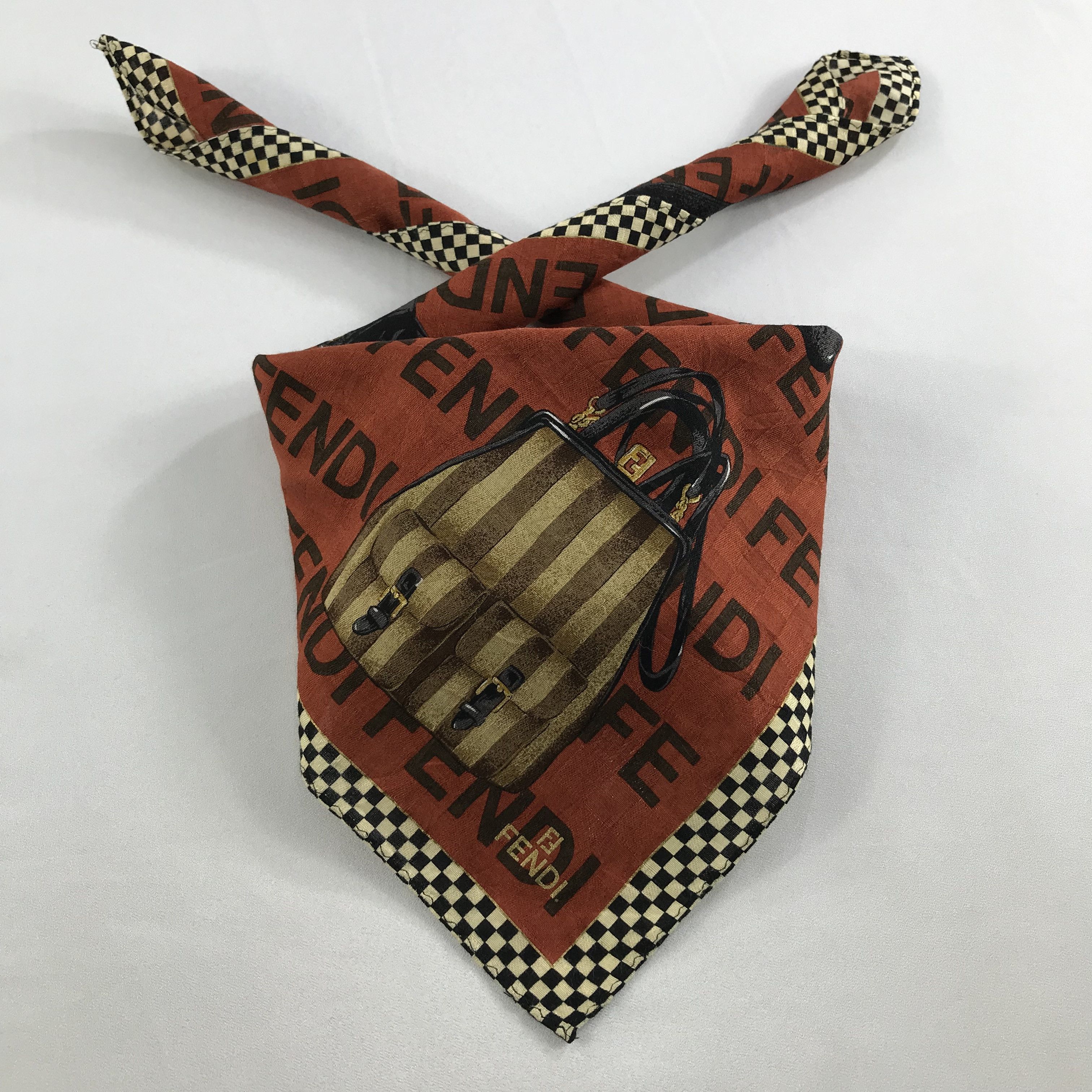 Vintage Vintage Fendi Bandana / Handkerchief / Neckerchief - S2631 Size ONE SIZE - 3 Thumbnail