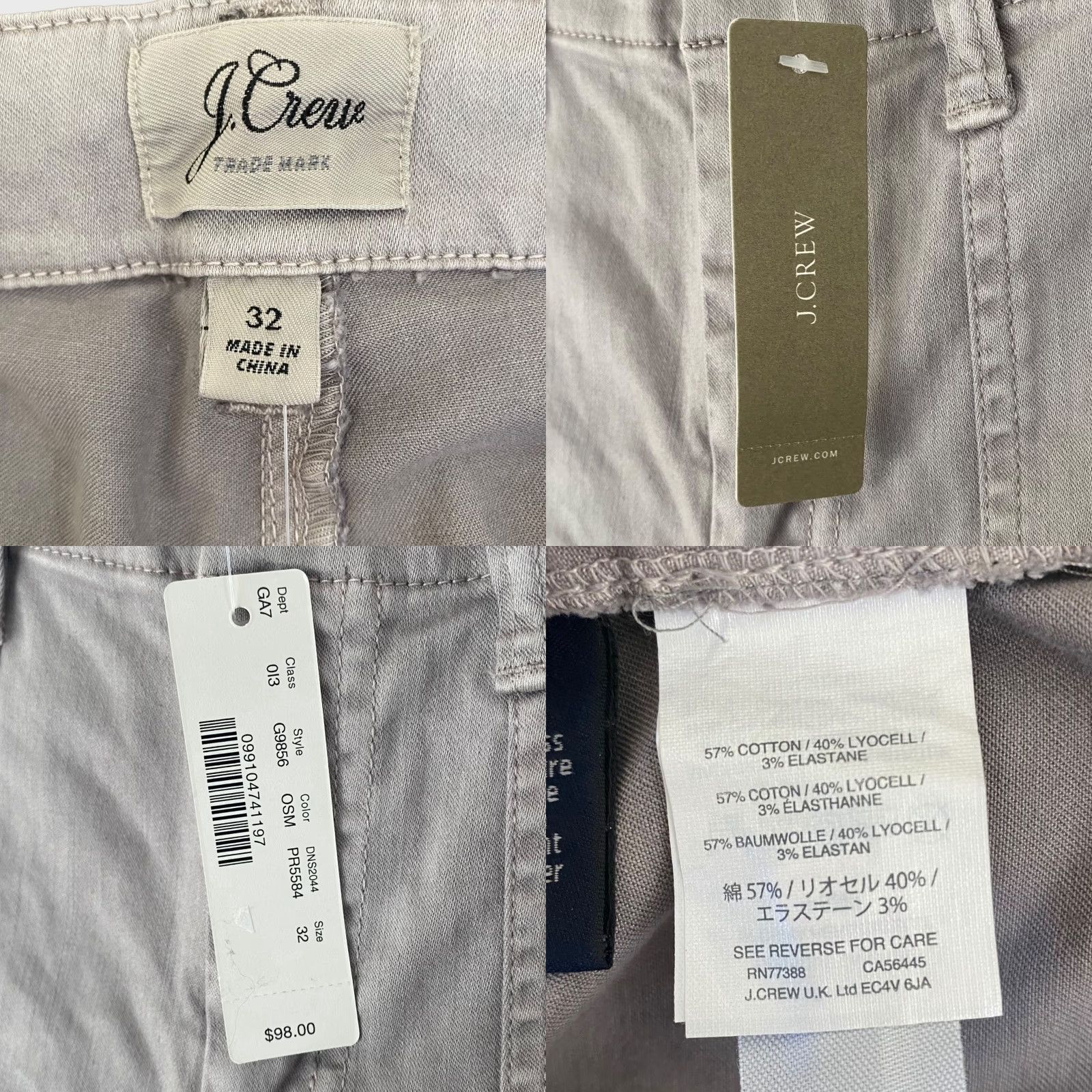 J.Crew J.CREW Skinny Cargo Toothpick Pants Gray Adult 32 Cotton Blend Stretch 4-Pocket Mid-Rise Womens Size 24" / US 00 / IT 34 - 8 Thumbnail