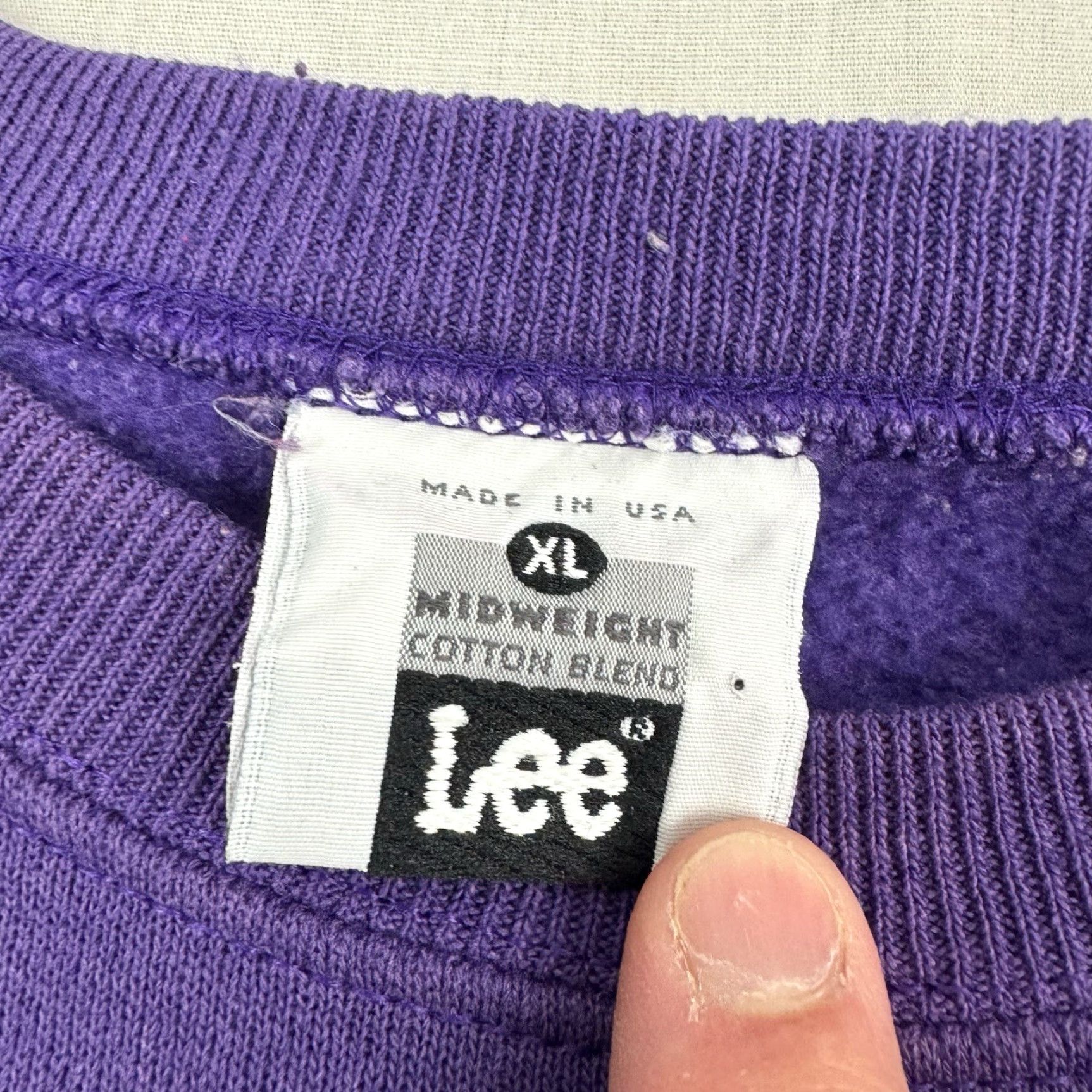 Lee VINTAGE Lee Ski Sweatshirt Adult XL Pullover Purple 90s Skiing Nature Outdoors Mens Size US XL / EU 56 / 4 - 4 Thumbnail