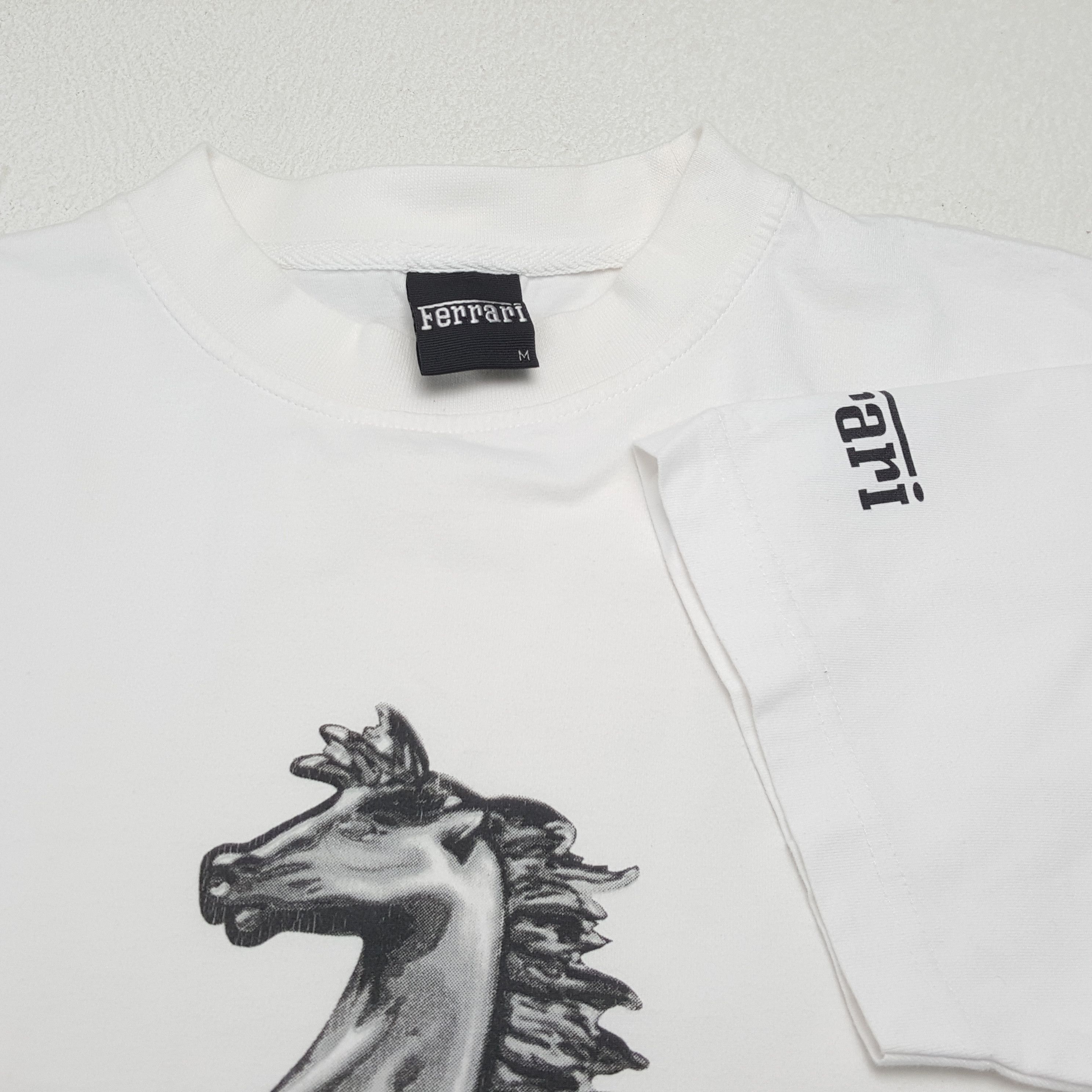 Ferrari × Vintage FERRARI Luxury Cars Brand Big Logo Design Tshirt Size US L / EU 52-54 / 3 - 6 Thumbnail