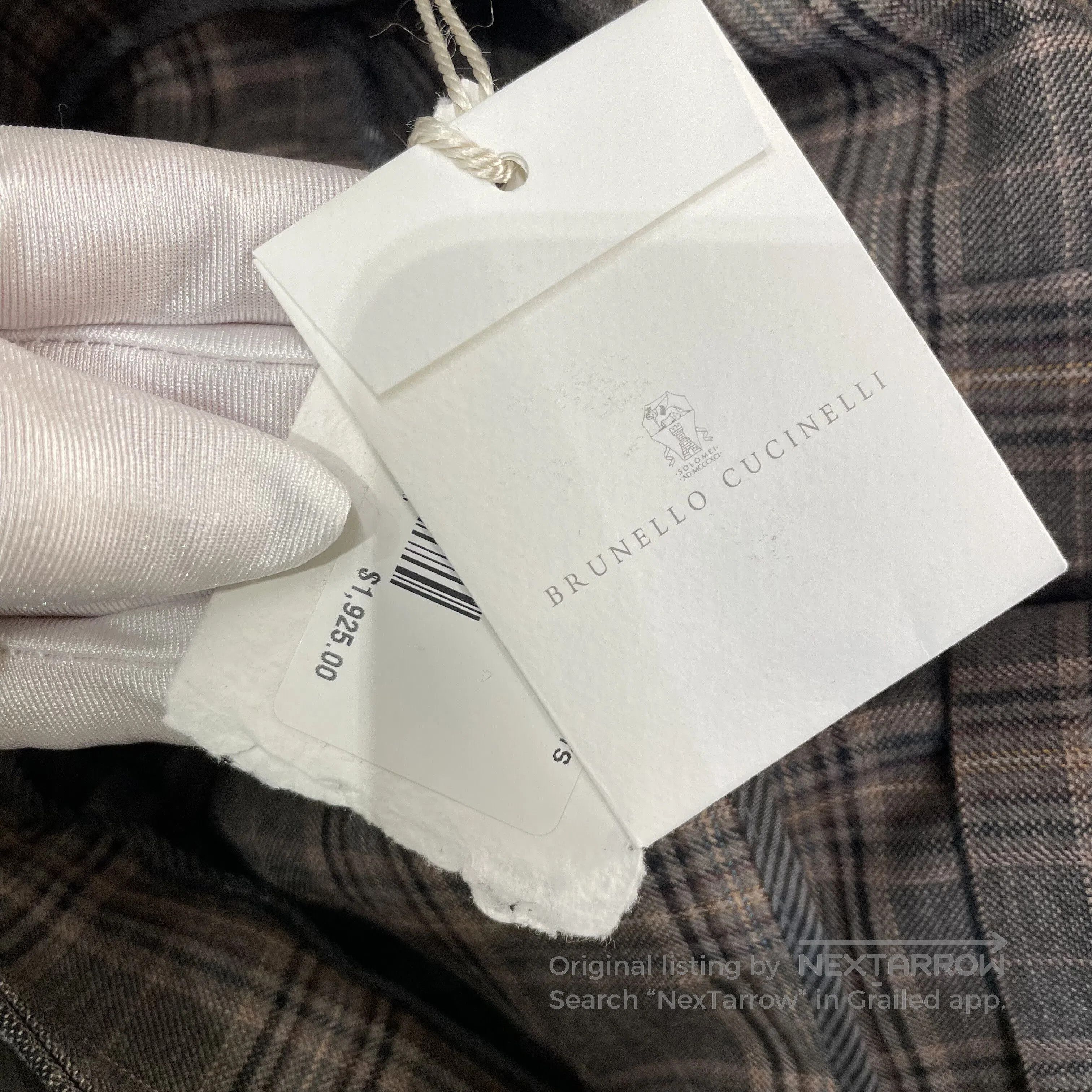 Brunello Cucinelli Brunello Cucinelli Brown Plaid Wool Pants. Size US 40 / EU 56 - 8 Thumbnail