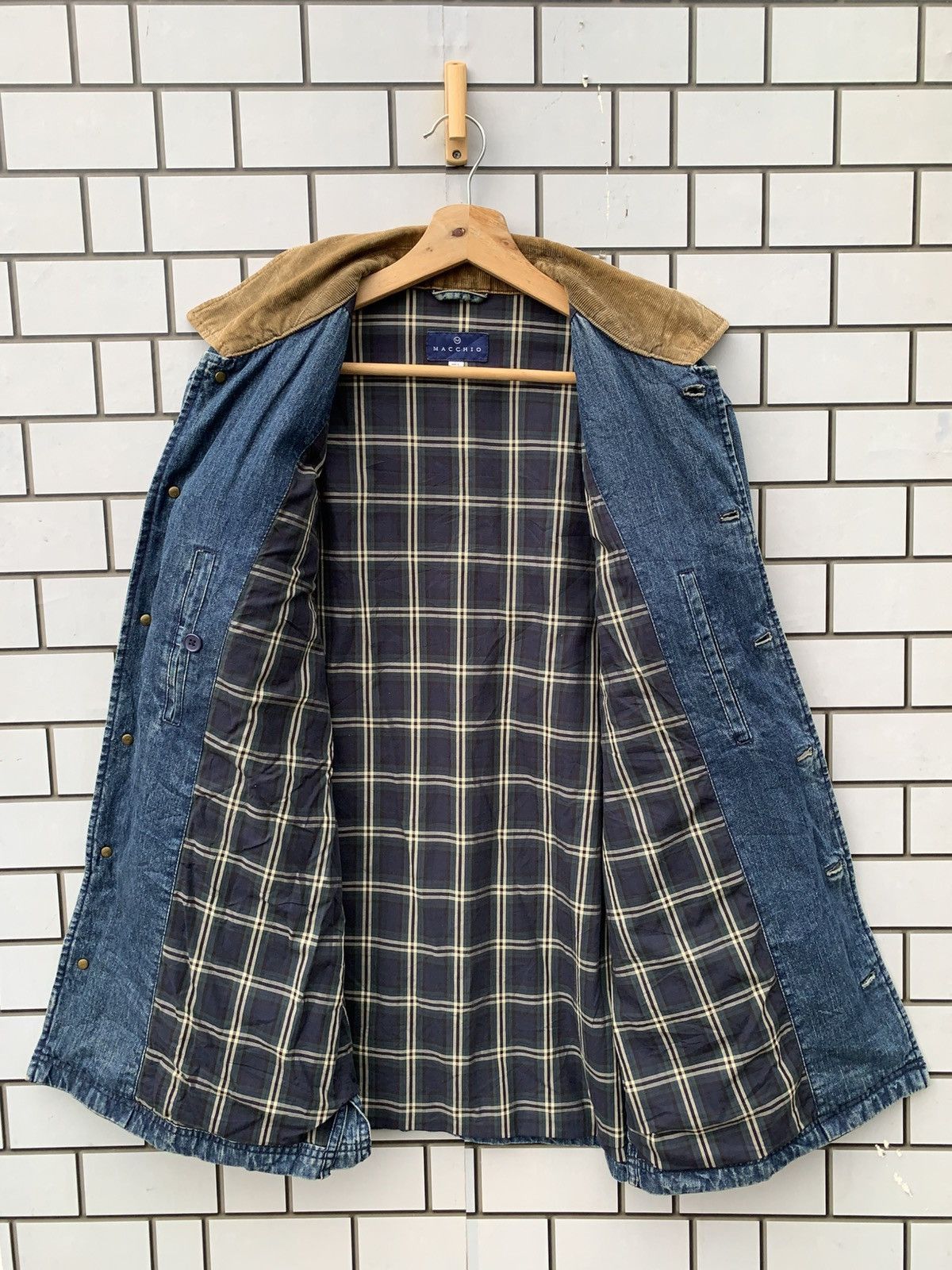 Japanese Brand × Vintage Vintage Japanese Brand MACCHIO Denim Jacket Size US L / EU 52-54 / 3 - 3 Thumbnail