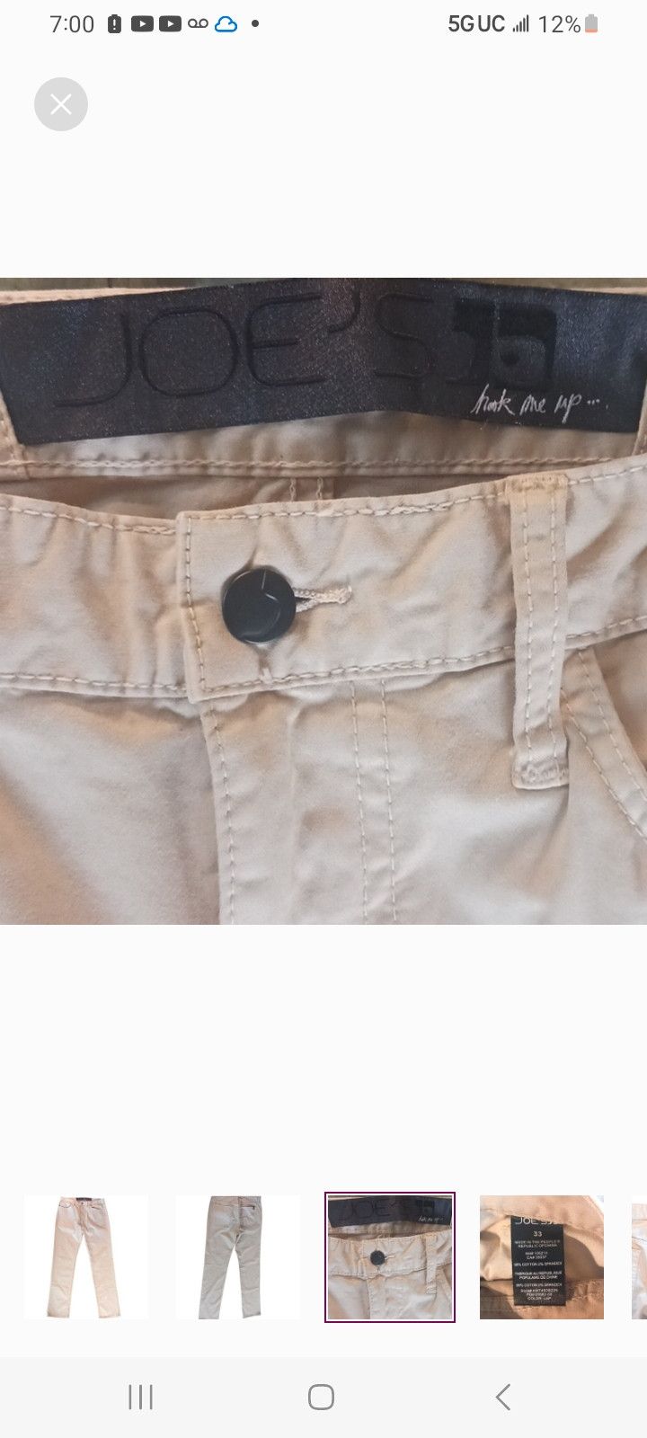 Joe's JOE'S JEANS Brown Pants Size US 33 - 3 Thumbnail
