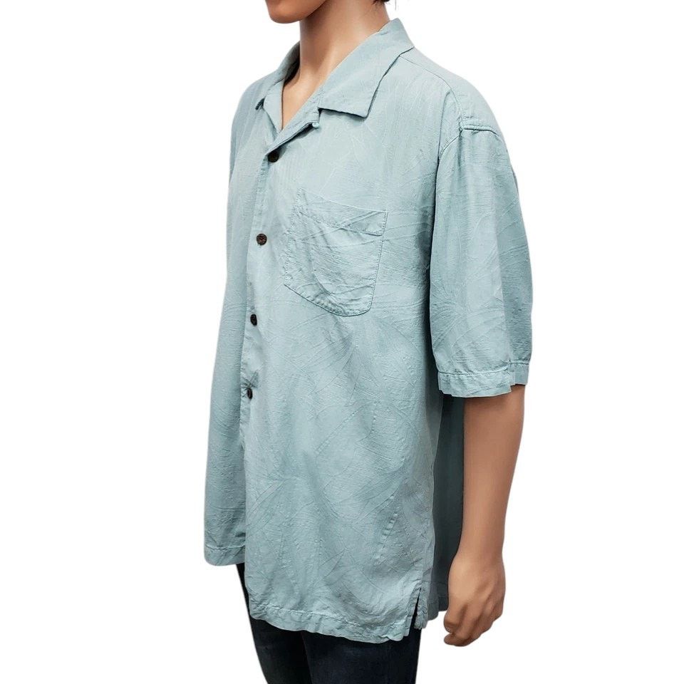Tommy Bahama TOMMY BAHAMA Camp Shirt Silk XL Palm Tree Print Short Sleeve Size US XL / EU 56 / 4 - 6 Thumbnail