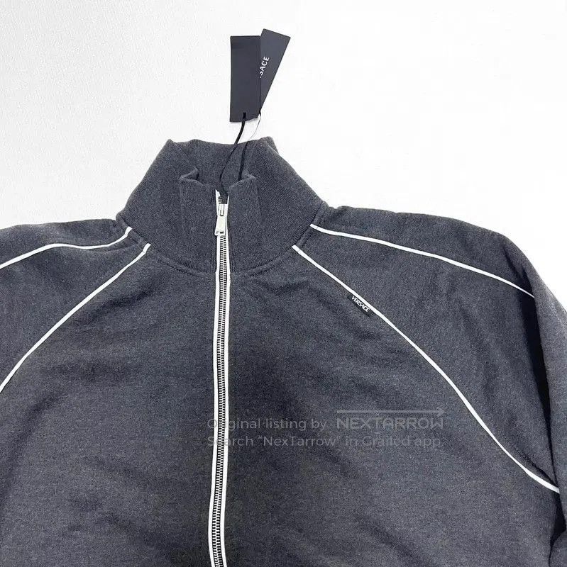 Versace Versace Gray Cotton Blend Pullover Jacket . Size US XL / EU 56 / 4 - 3 Thumbnail